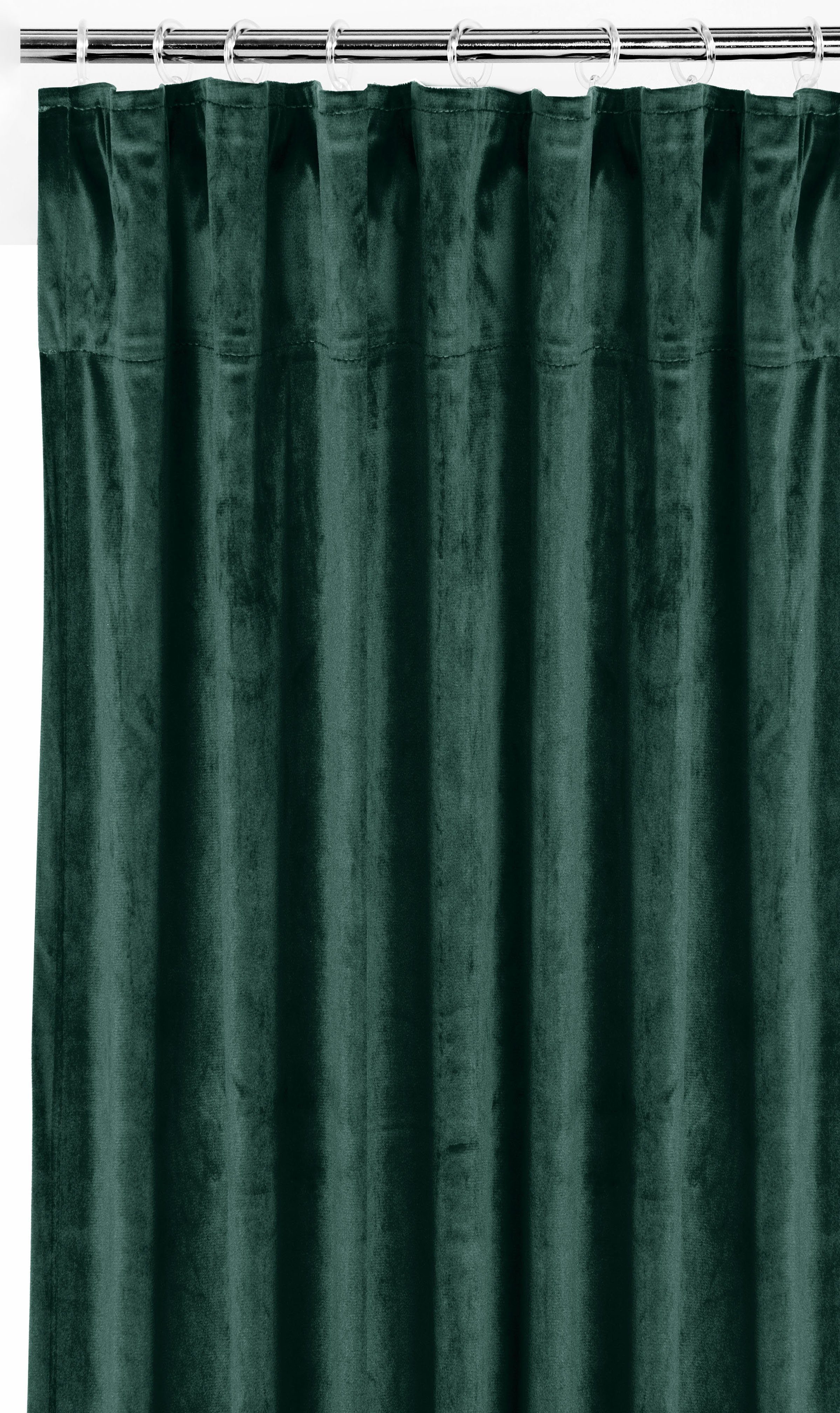 dunkelgrün Vorhang home, blickdicht, St), uni, (2 Velvet my Multifunktionsband Samt
