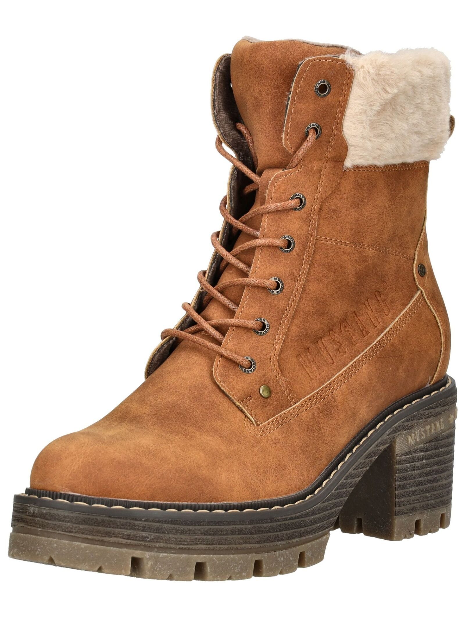 Mustang Shoes Mustang Shoes Stiefelette Lederimitat/Textil High-Heel-Stiefelette