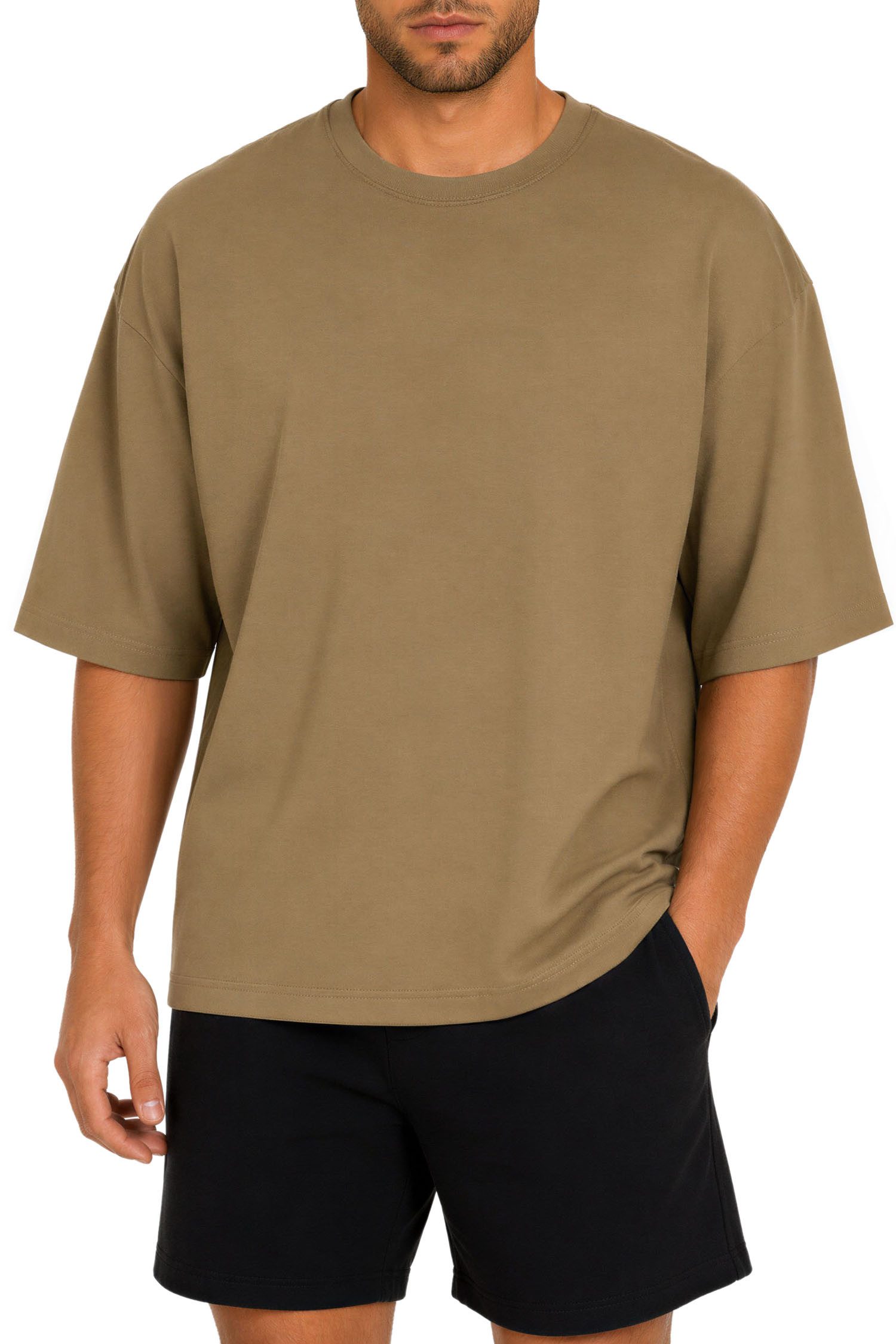 Reichstadt Oversize-Shirt Herren Oversized Kurzarmshirt 25RS070 Reines Baumwolljersey mit entspanntem Fall