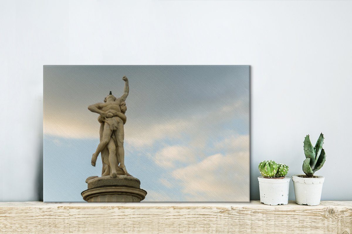 Herkules und Brunnenstatue 30x20 im, Antaeus Wandbild cm Aufhängefertig, einer Leinwandbild Leinwandbilder, von klassischen Wanddeko, OneMillionCanvasses® (1 St), Detail