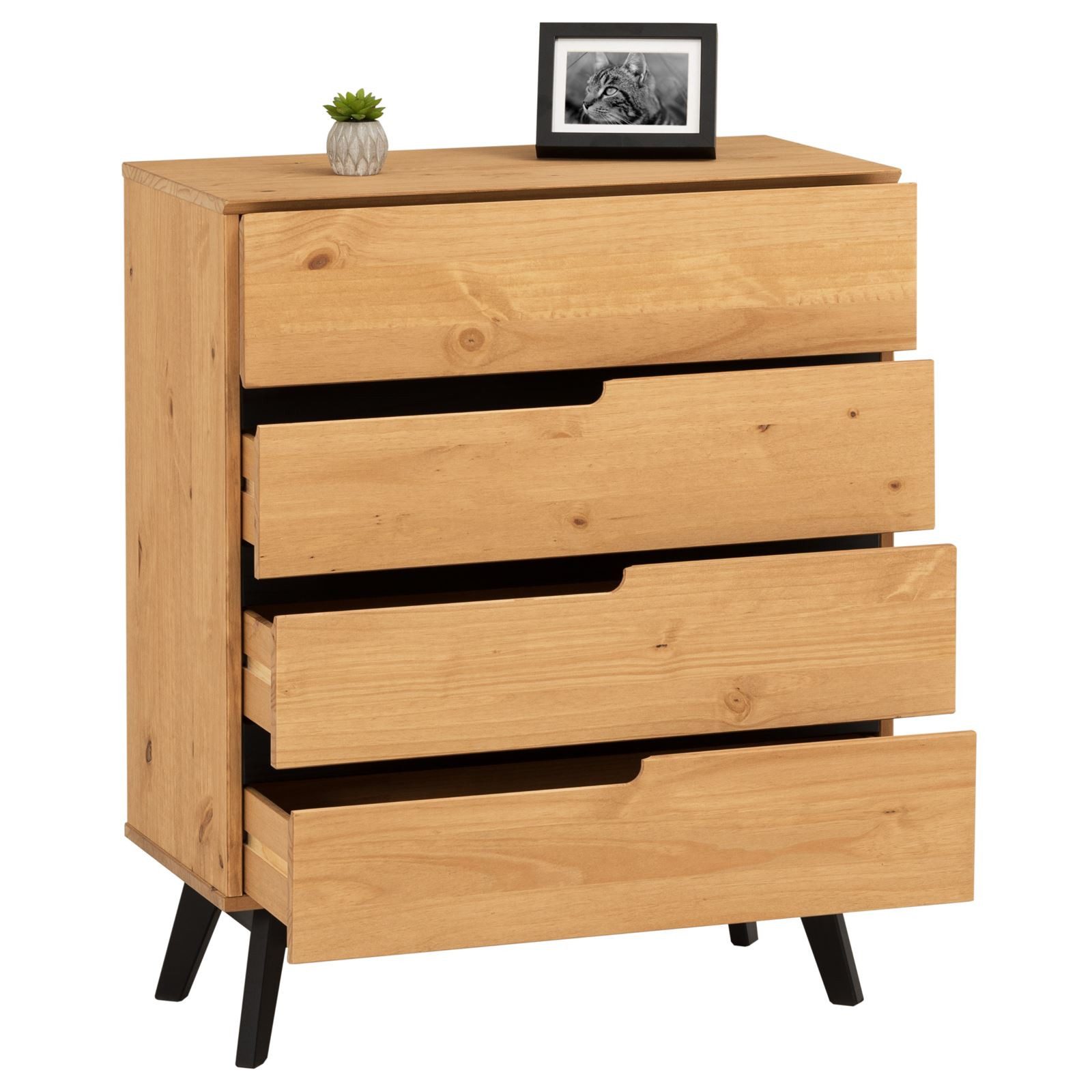 IDIMEX Kommode TIBOR, Kommode Anrichte Schubladenkommode Sideboard mit 4 Schubladen nordisch