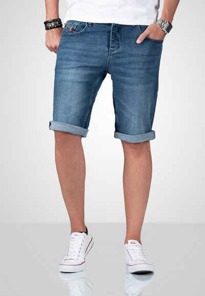 Alessandro Salvarini Jeansshorts ASSomerio mit Knopfverschluss