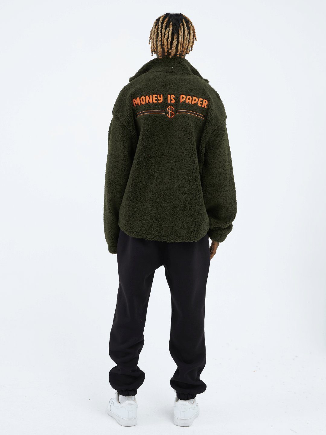 COFI Casuals Winterjacke Teddy Jacket Money Is Paper Jacke Oversize Zipper günstig online kaufen