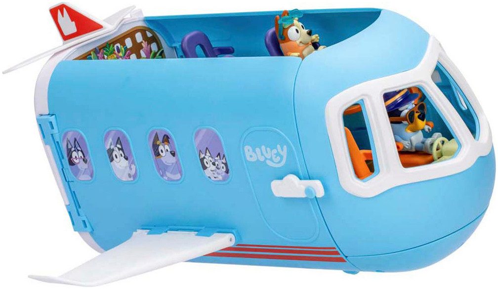 Moose Spielwelt Bluey Flugzeug 3-in-1-Verwandlungsspielset, mit Soundeffekt