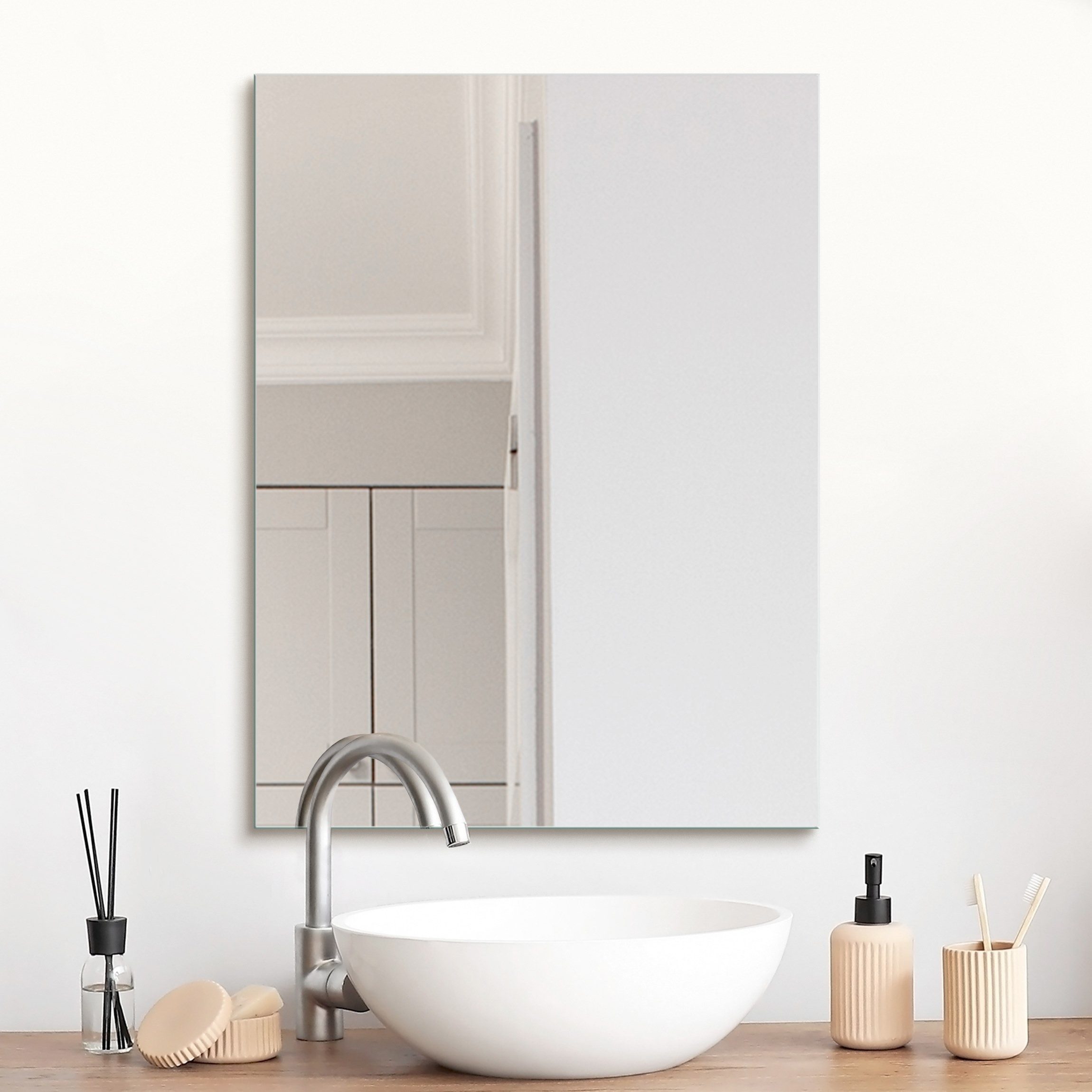 Bilderdepot24 Spiegel rechteckig Badspiegel klein Wandspiegel ohne Rahmen ( günstig online kaufen