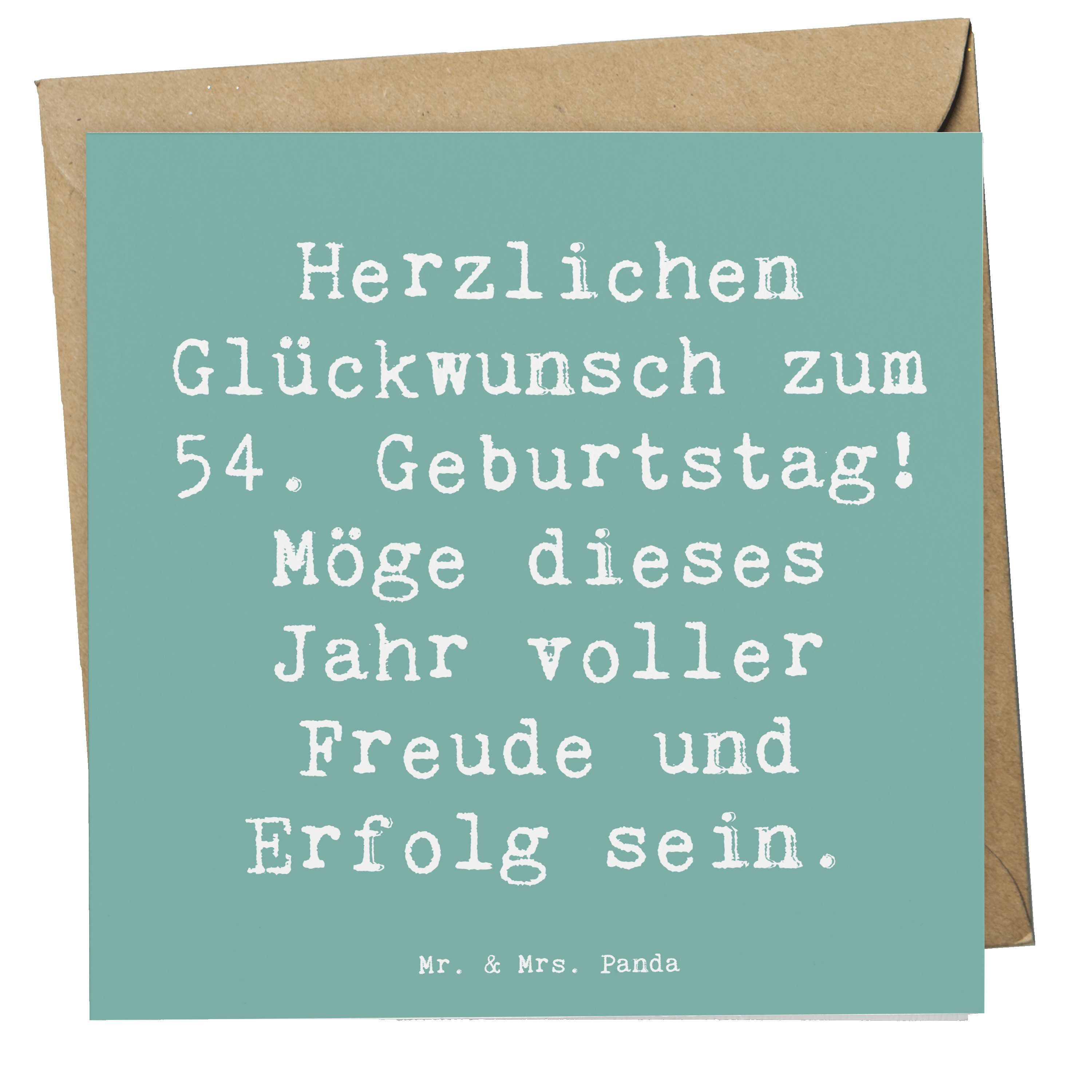 Grußkarte 54. Geburtstag Freude Erfolg - Meeresbrise - Geschenk, Chancen, Karte