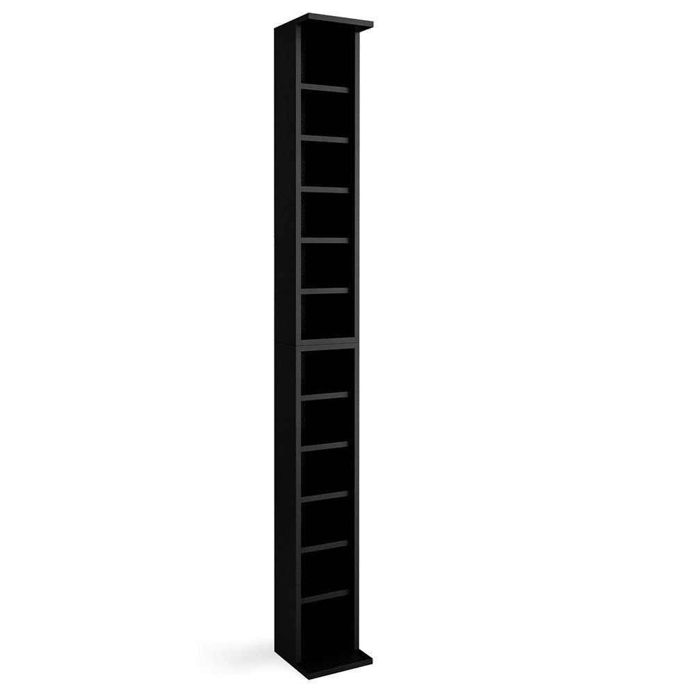 Vicco CD-Regal, Schwarz/Schwarz, 21 x 183.6 günstig online kaufen