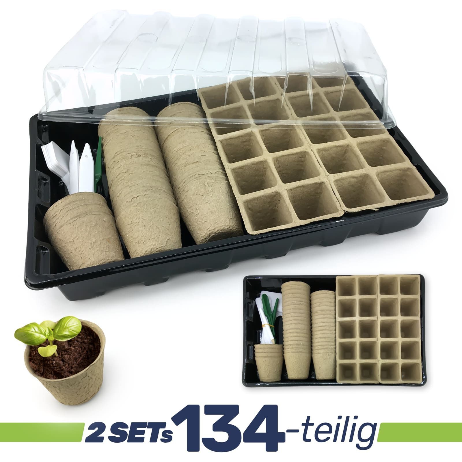 Gravidus Pflanzschale 67-teiliges Anzucht Set Mini-Gewächshaus günstig online kaufen