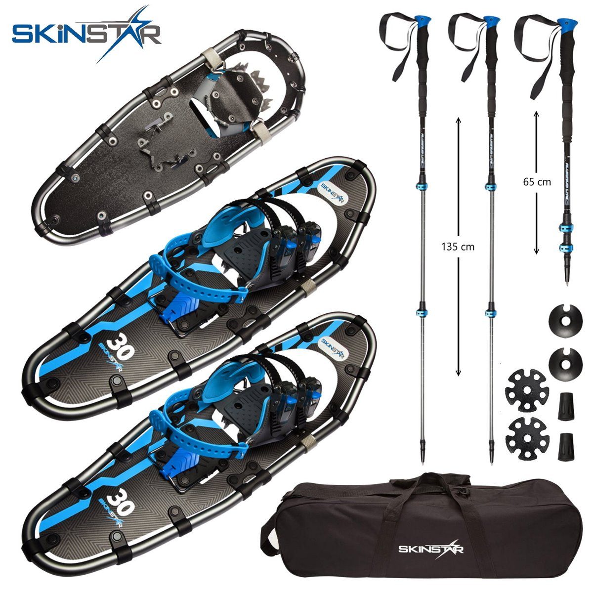 SkinStar Schneeschuhe SKINSTAR Schneeschuhe 30 SET Alu-Rahmen Schneeschuhwandern Tourenski