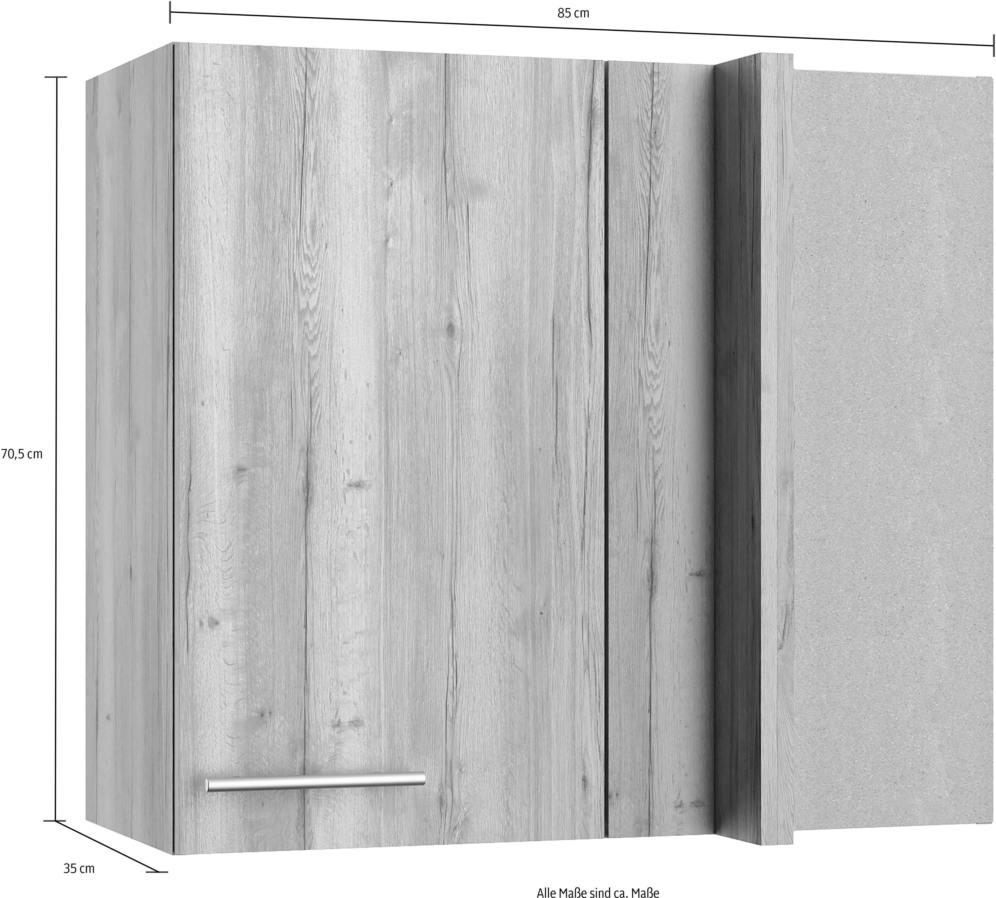 OPTIFIT Eckhängeschrank | x cm wildeiche Klara wildeiche 80 Breite 45