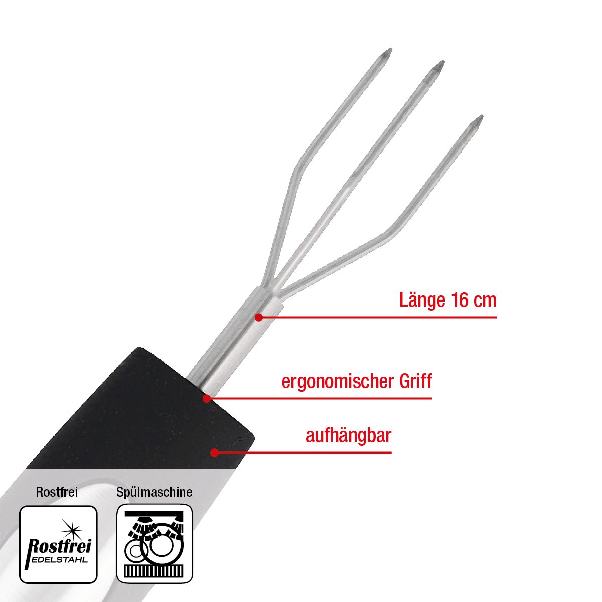 4x Pellkartoffelgabel Edelstahl - 3-Zinken Gabel Für Kartoffeln & Mais