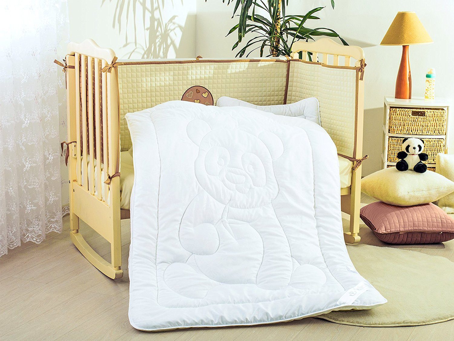 SEI Design Kinderbettdecke 100x135 Pandabär, Füllung: Poyester, gesteppter günstig online kaufen