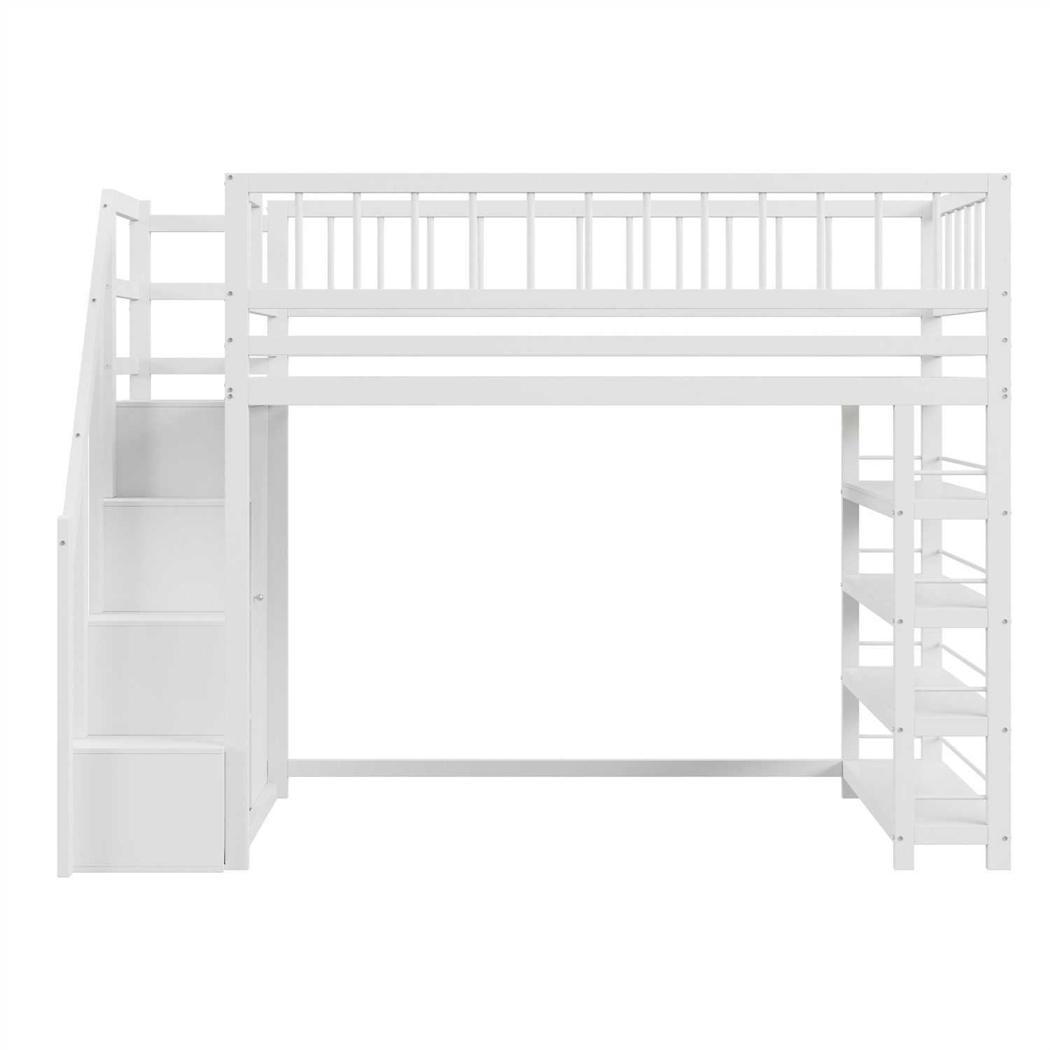 autolock Hochbett Hochbett, Regalen, Massivholzbett, 90 günstig online kaufen