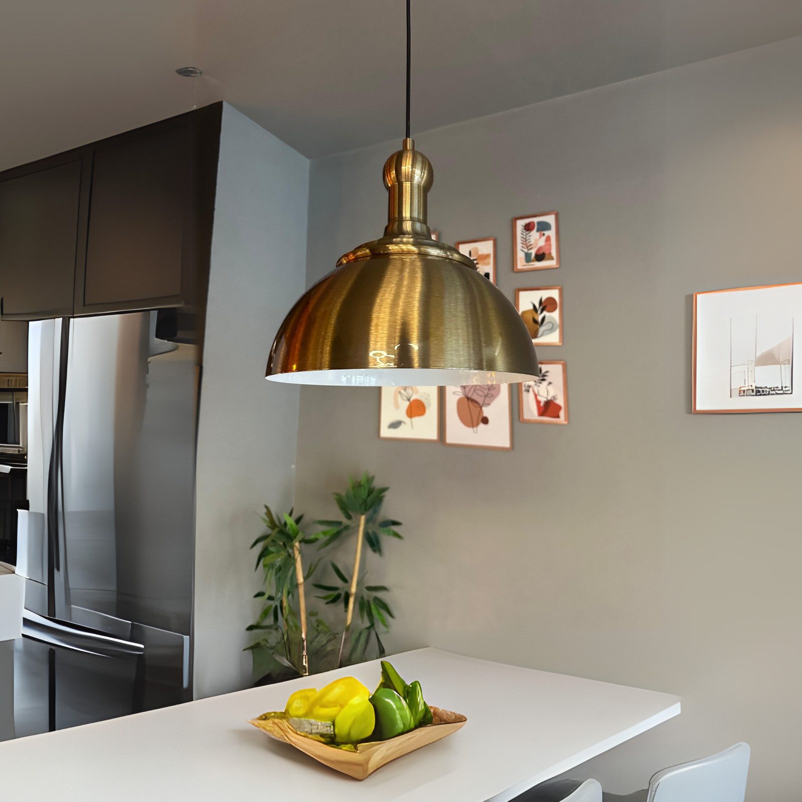 Bamyum Pendelleuchte Pendelleuchte Yimpi Knob Metall, Modern Hängelampe, ohne Leuchtmittel