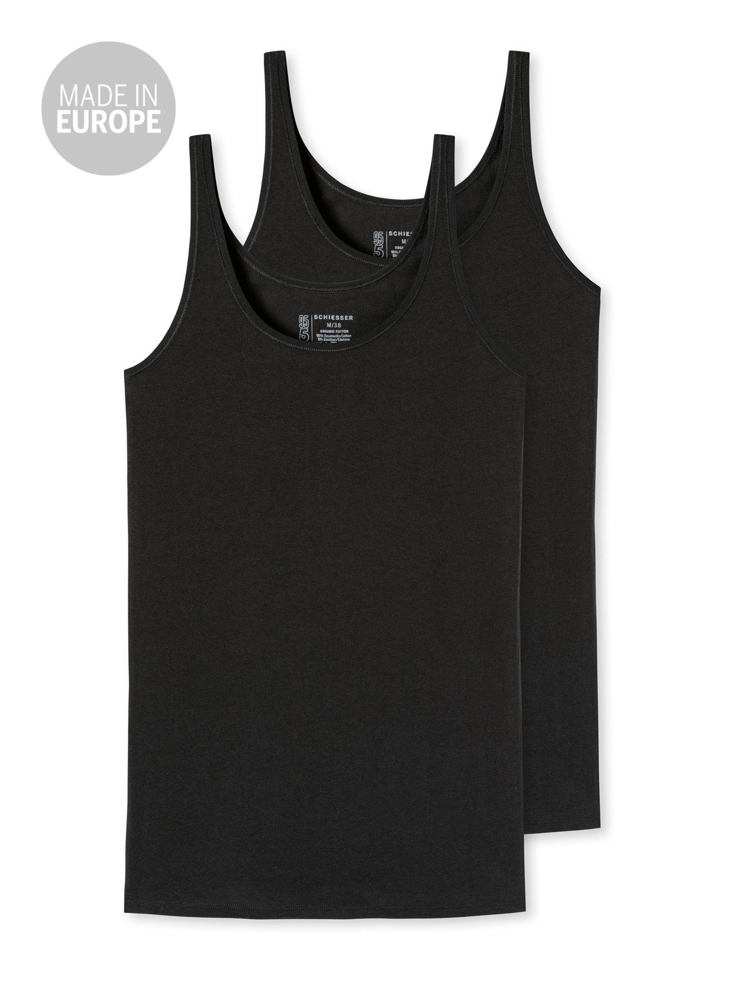 Schiesser Tanktop 95/5 (2-tlg) Tank-top unterhemd unterzieh-shirt