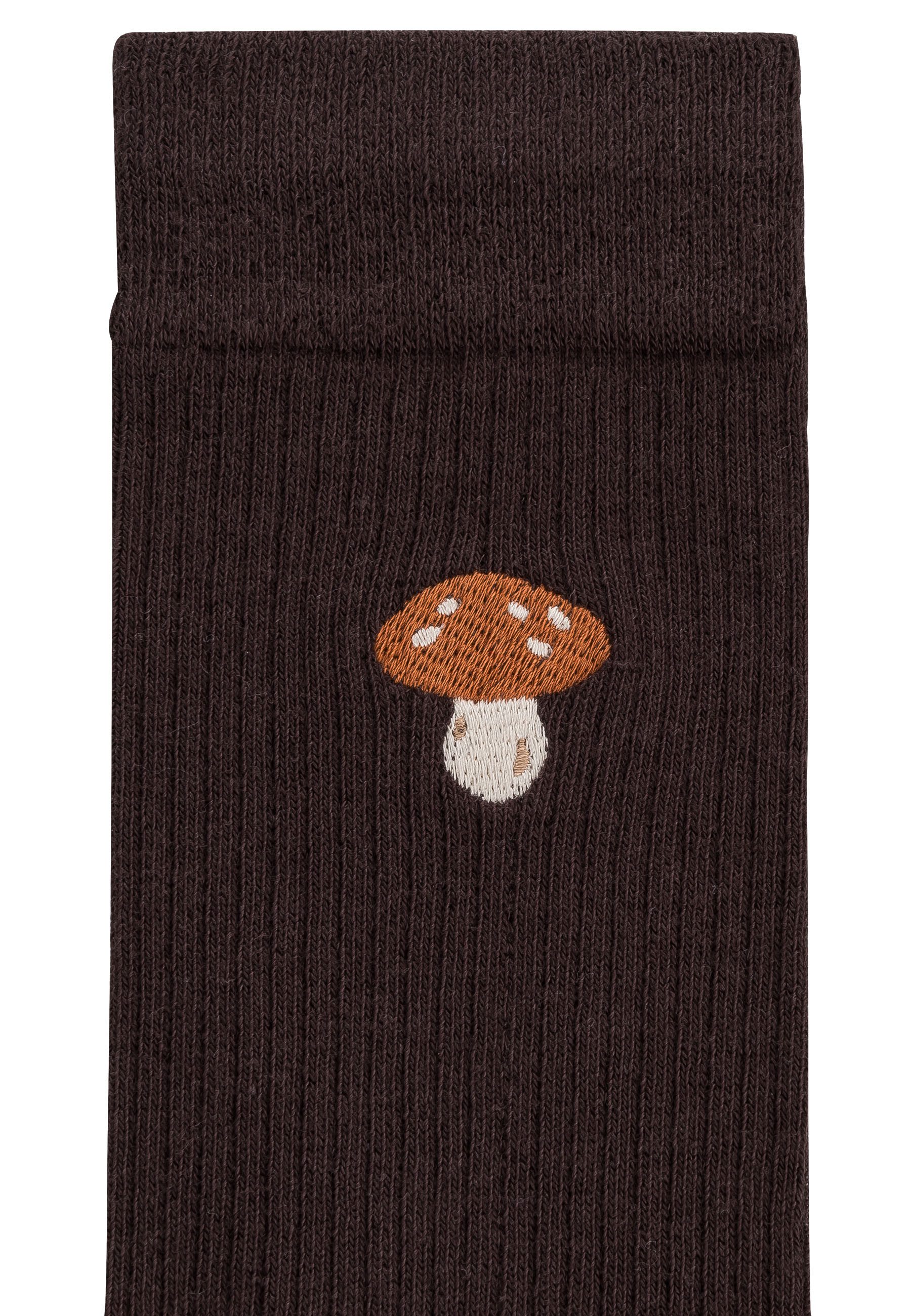 MELA Socken Unisex Gerippte Socken Stickerei günstig online kaufen