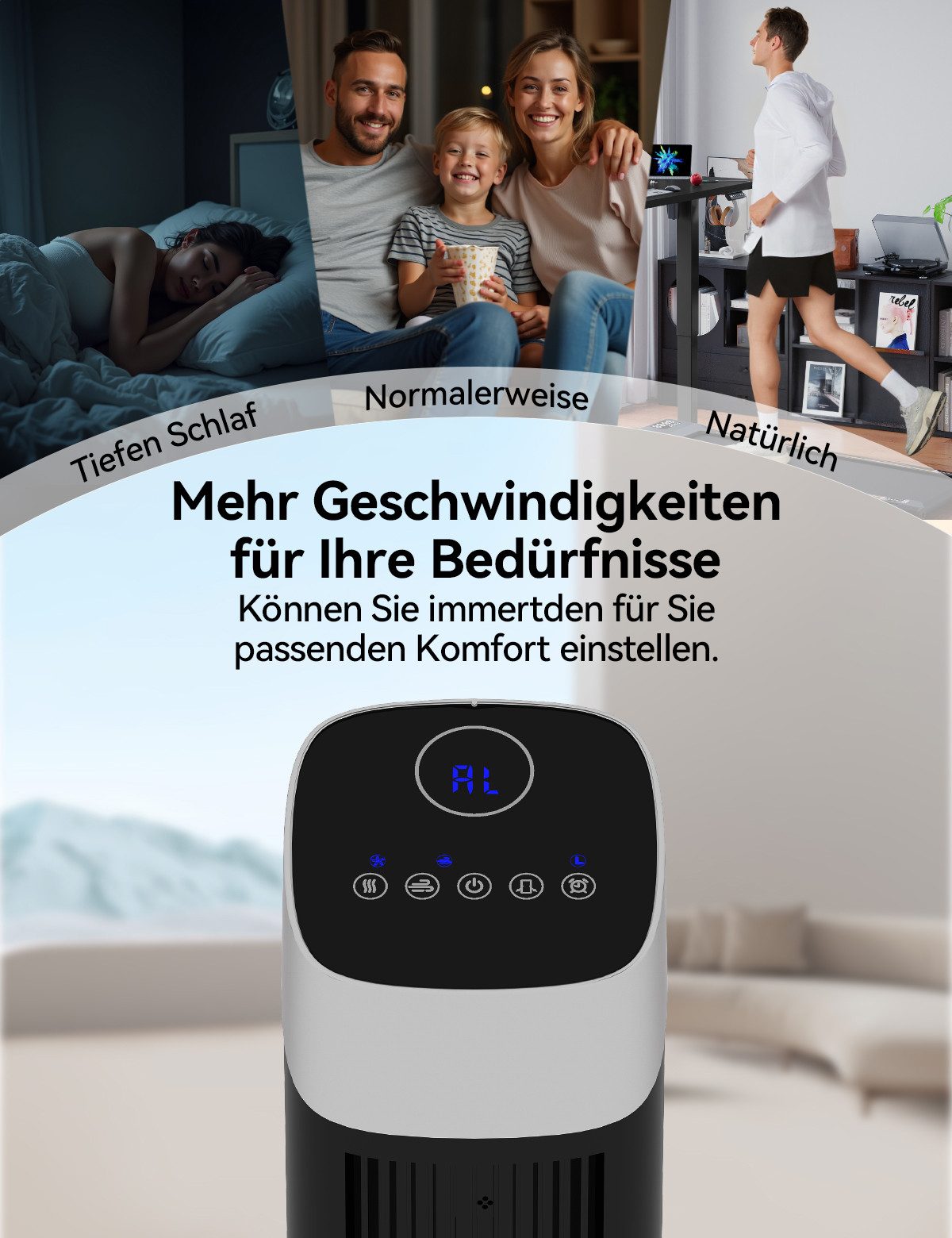 HOMALL Turmventilator Leiser Standventilator, Säulenventilator mit günstig online kaufen