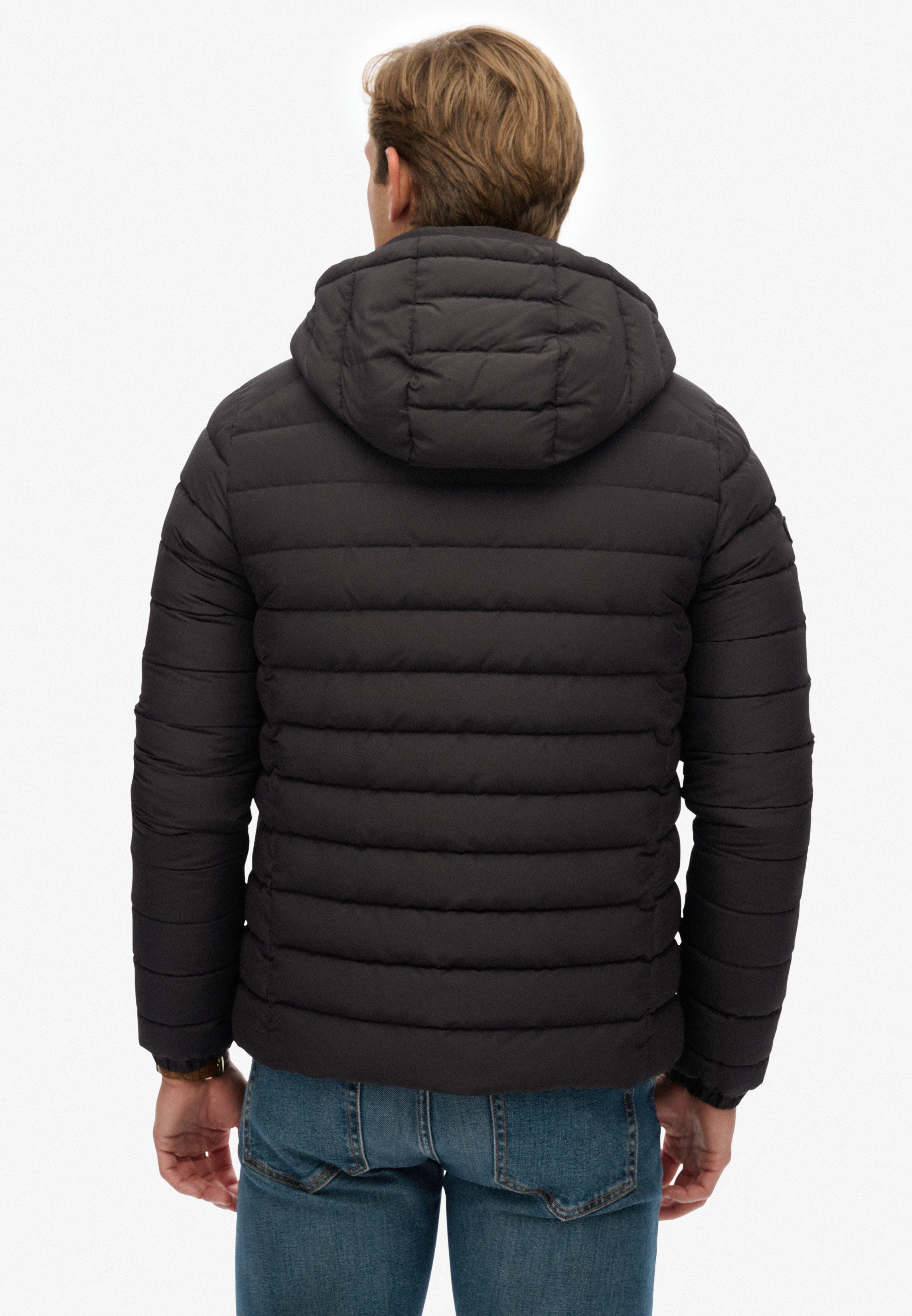 Superdry Steppjacke HOODED FUJI PADDED JACKET Slim Fit, aus Polyester, mit Reißverschluss, pflegeleicht