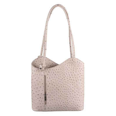 ITALYSHOP24 Rucksack »Made in Italy Damen Leder Tasche Schultertasche«, als Rucksack & Handtasche/Schultertasche tragbar