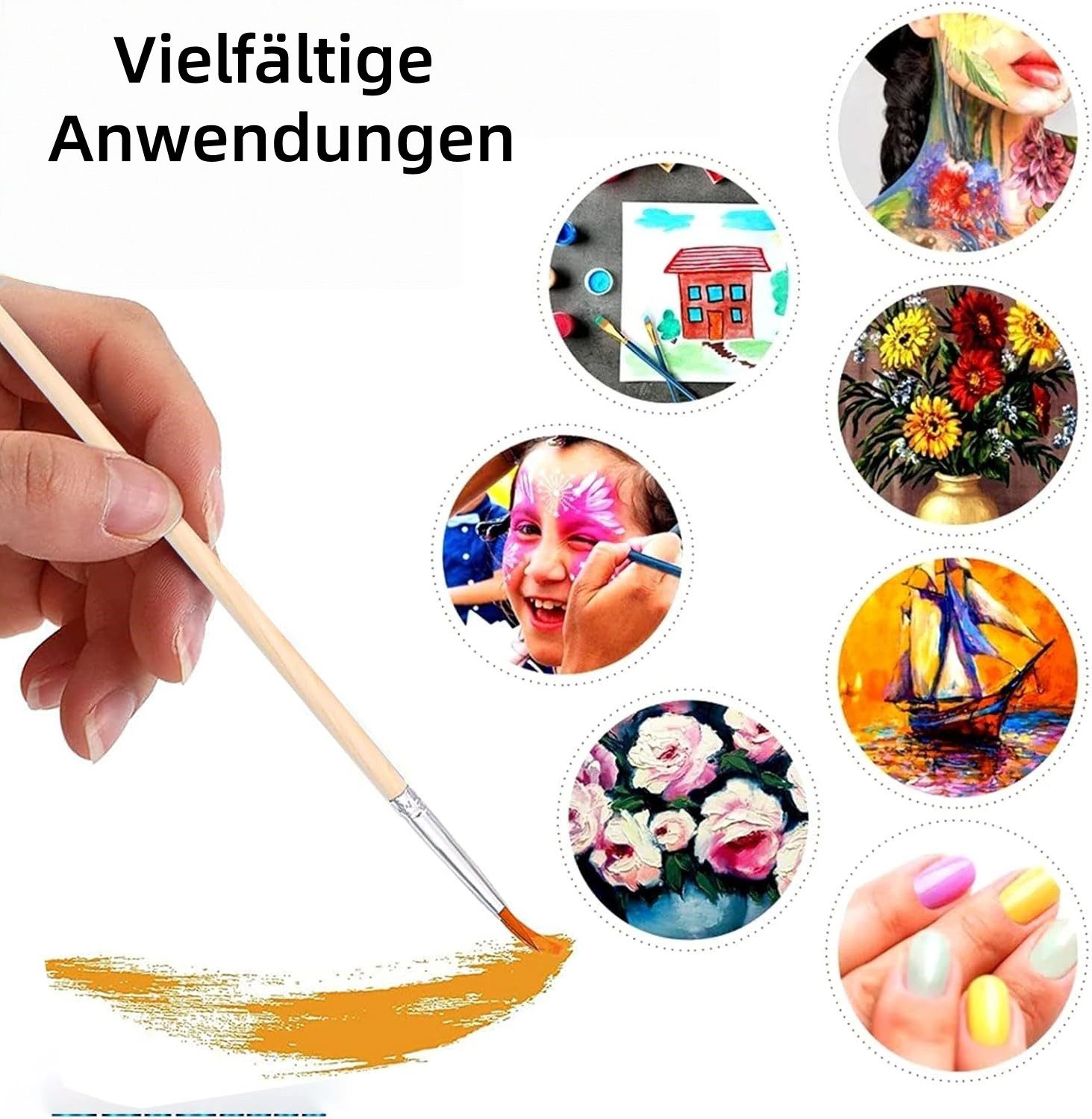FOUORTUNATE-BEE Malpinsel 40-teiliges Stifte-Set für künstlerisches Zeichnen und Details, (40 St), Perfekt für Künstler, Hobbyzeichner und kreative Projekte – Bild 3 von 5