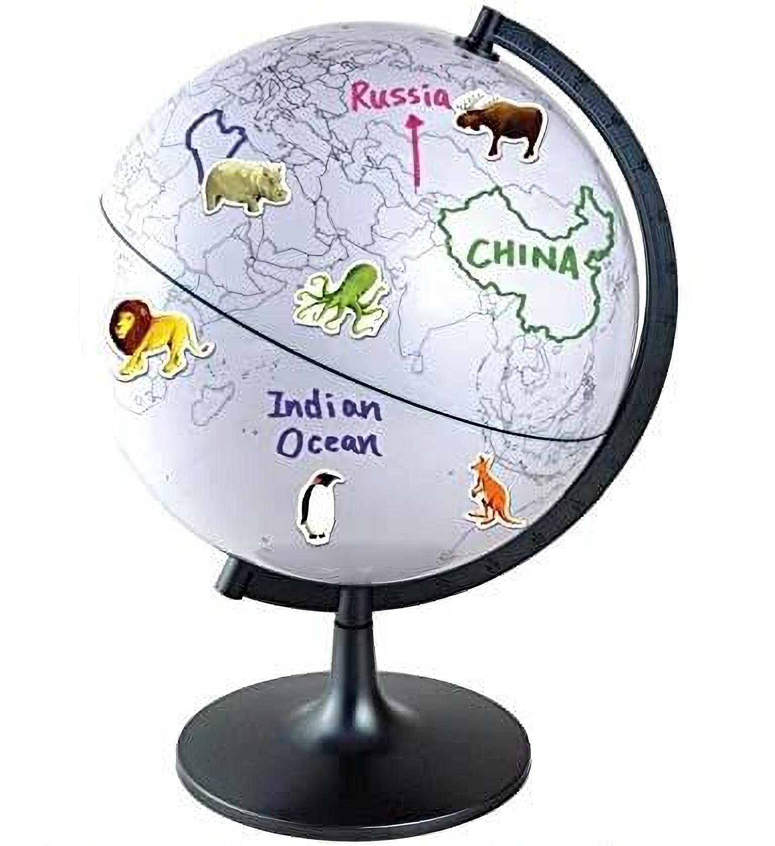Luna24 simply great ideas... Globus Interaktiver, Lern-Globus "Color My World" mit Stickern und Stiften.