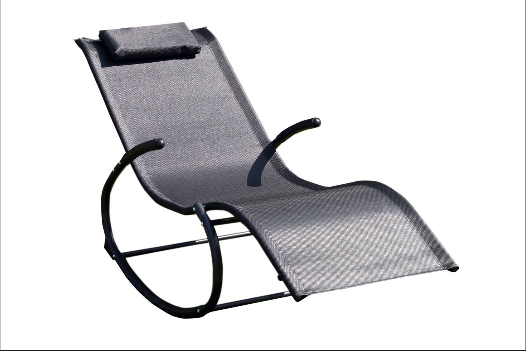 CHILLROI Gartenliege Gartenliege Schaukelliege schwarz, 1 günstig online kaufen