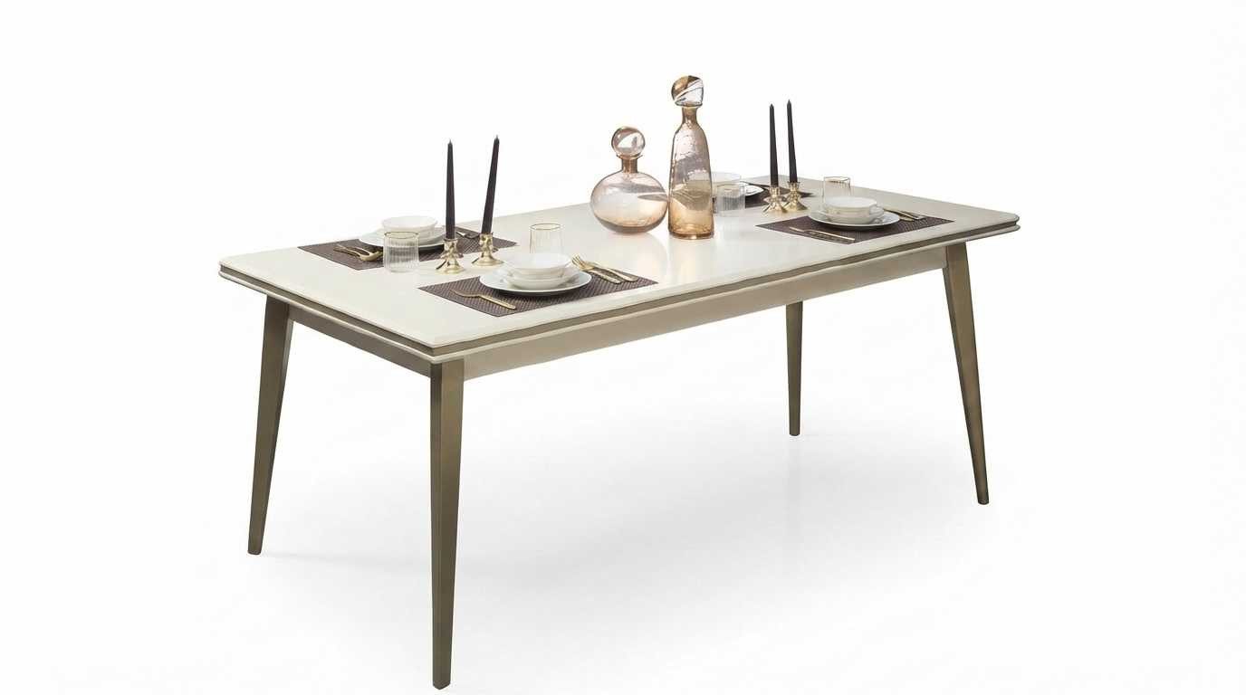 JVmoebel Esstisch Esstisch Beige Modern Luxus Esszimmertisch Kuechentisch Tisch Holz (1-tlg)