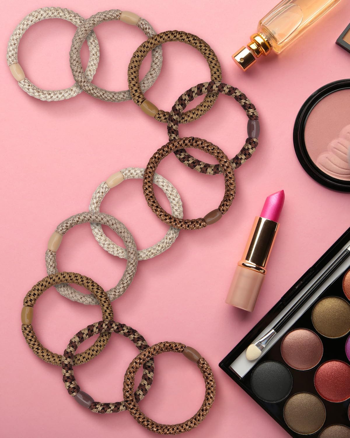 Zaewry Haargummi 10 Stück Haargummis Mehrfarbigen, Mode Elastische Haarbänder