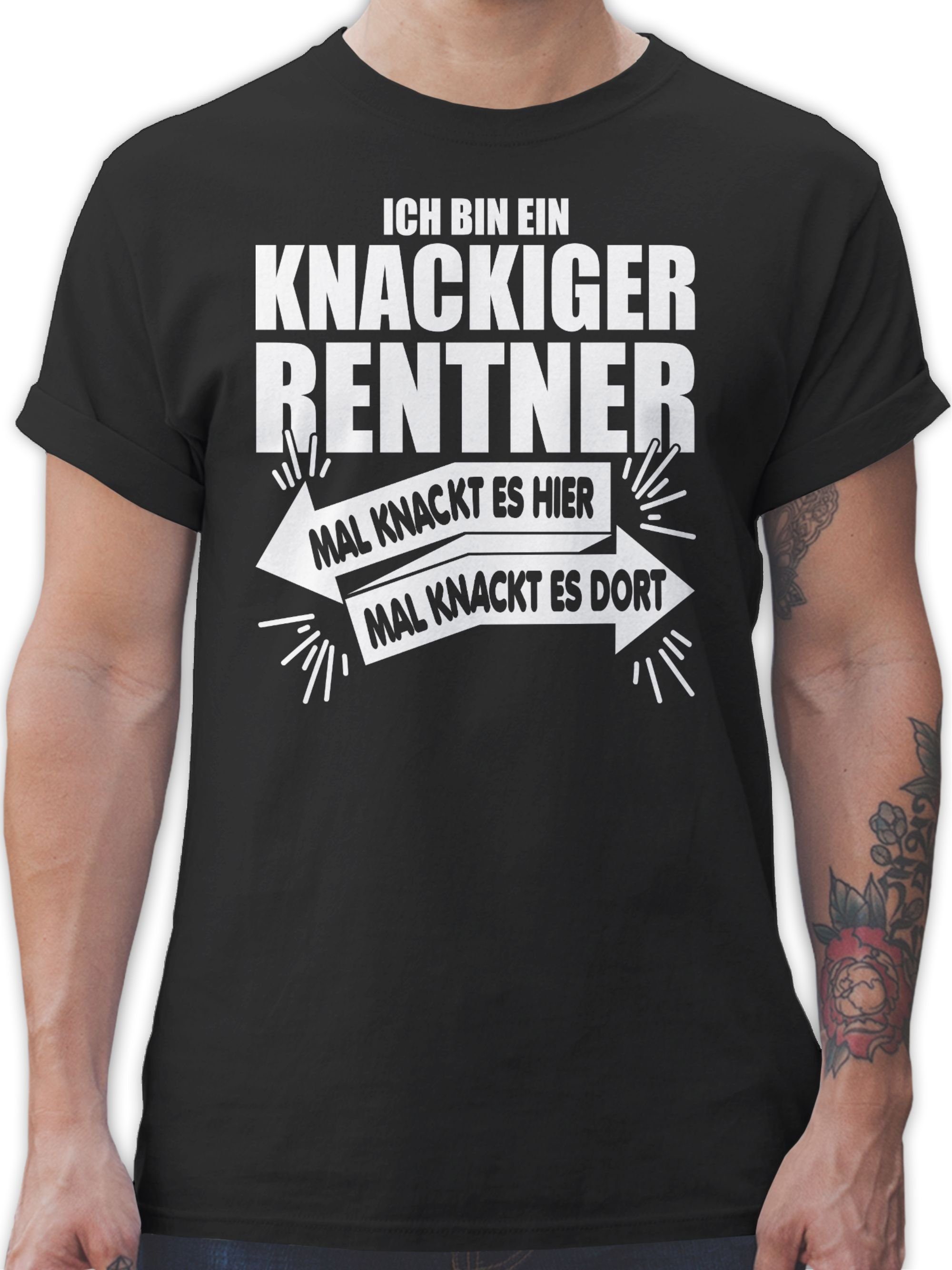 Shirtracer T-Shirt Ich bin ein knackiger Rentner Rentner Geschenk 2 Schwarz