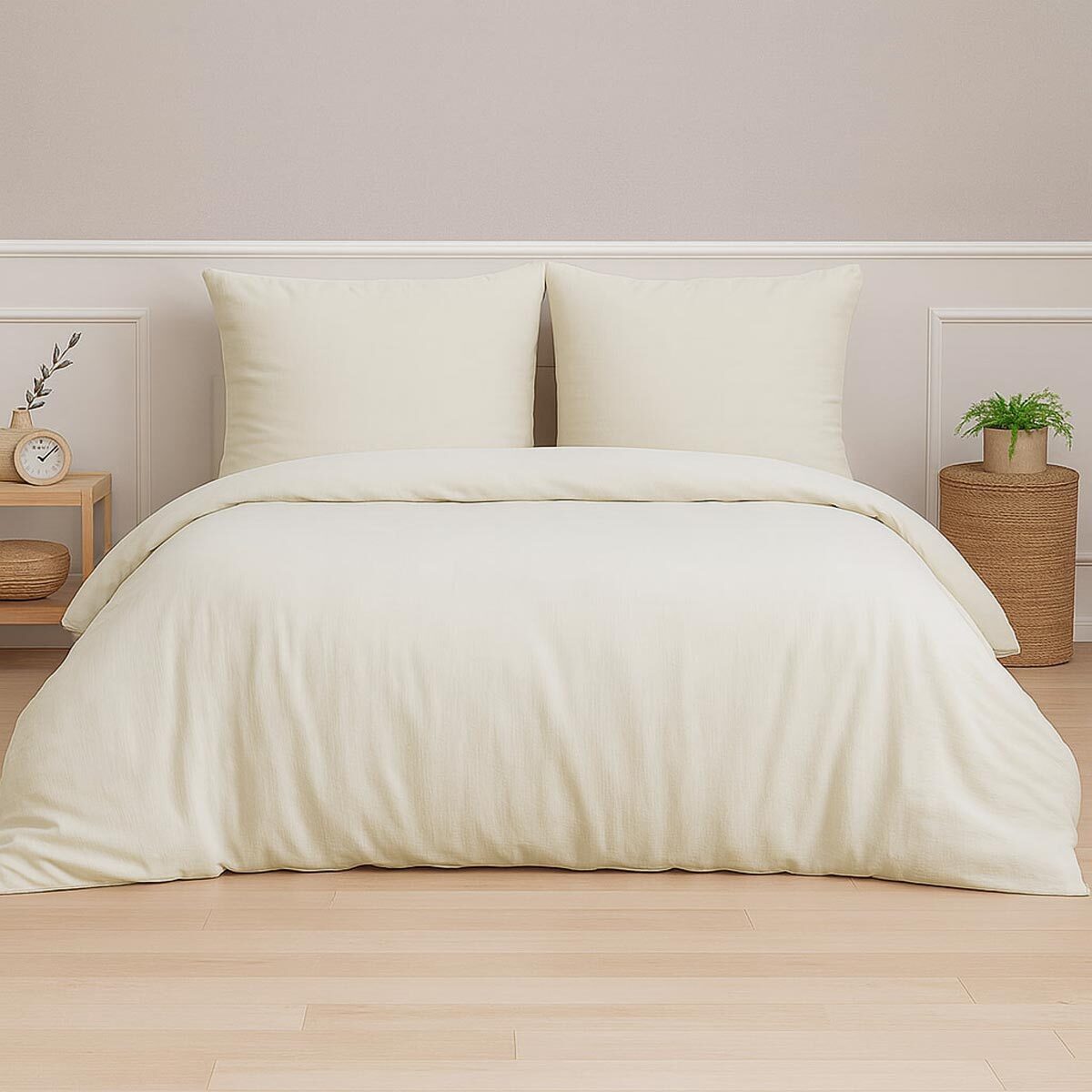 TRAUMSCHLAF Bettwäsche Musselin Uni, Musselin, 3 teilig, luftig, leichte Uni Bettwäsche