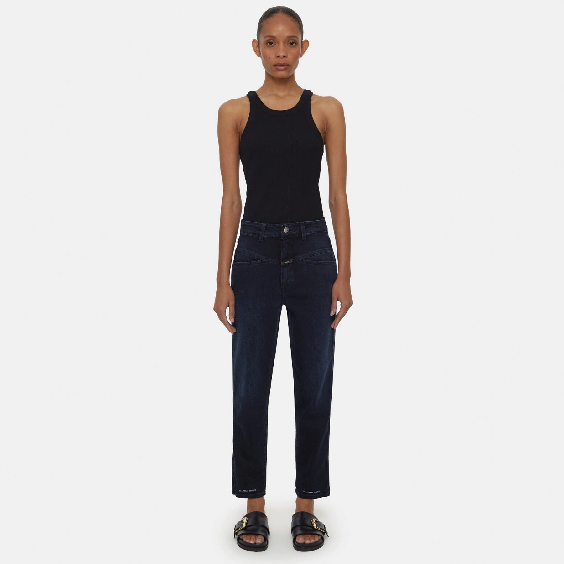 CLOSED 5-Pocket-Jeans CLOSED Jeans PEDAL PUSHER High Waist - Blue/Black