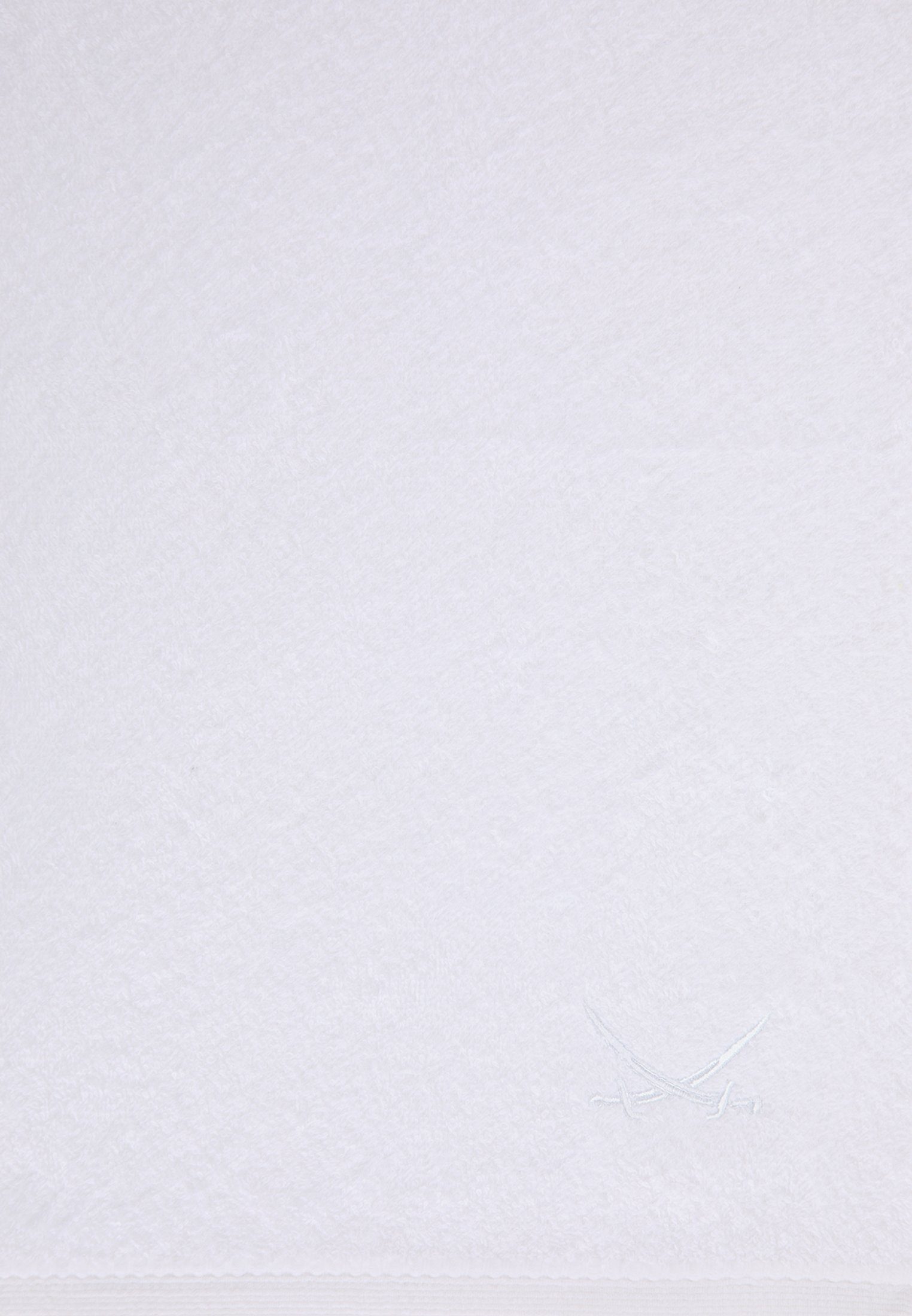 Sansibar Gästehandtücher Handtuch Frottier-Serie Gästetuch mit (Set, Classic Sansibar 4-tlg), Sylt hochwertiger Sansibar Säbel-Stickerei Sylt weiß