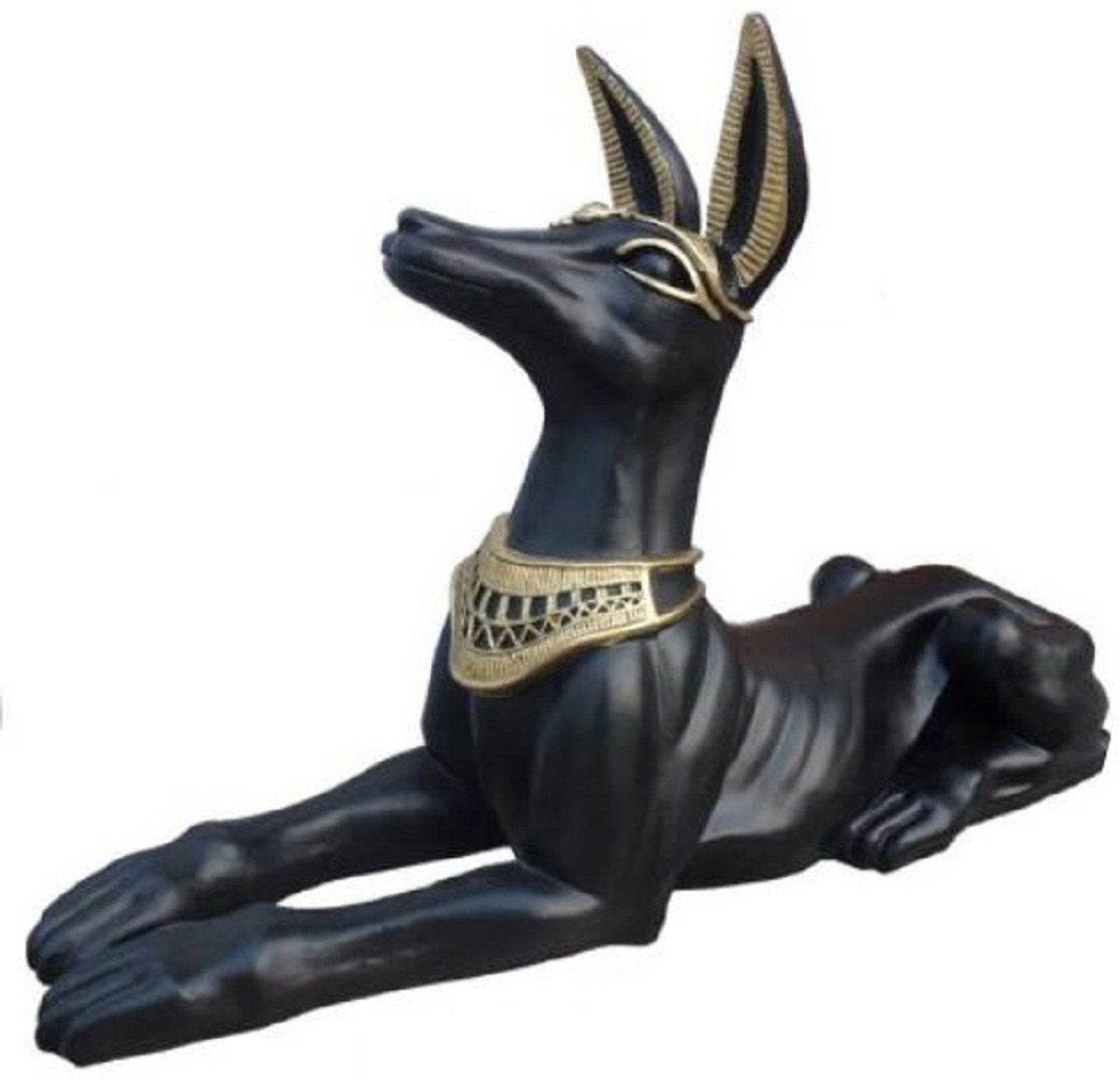 H. Deko Padrino / Skulptur Skulptur 52 Hund Deko Ägyptische Gold cm Schwarz Wetterbeständige Casa Anubis Dekofigur 122 Accessoires - - x