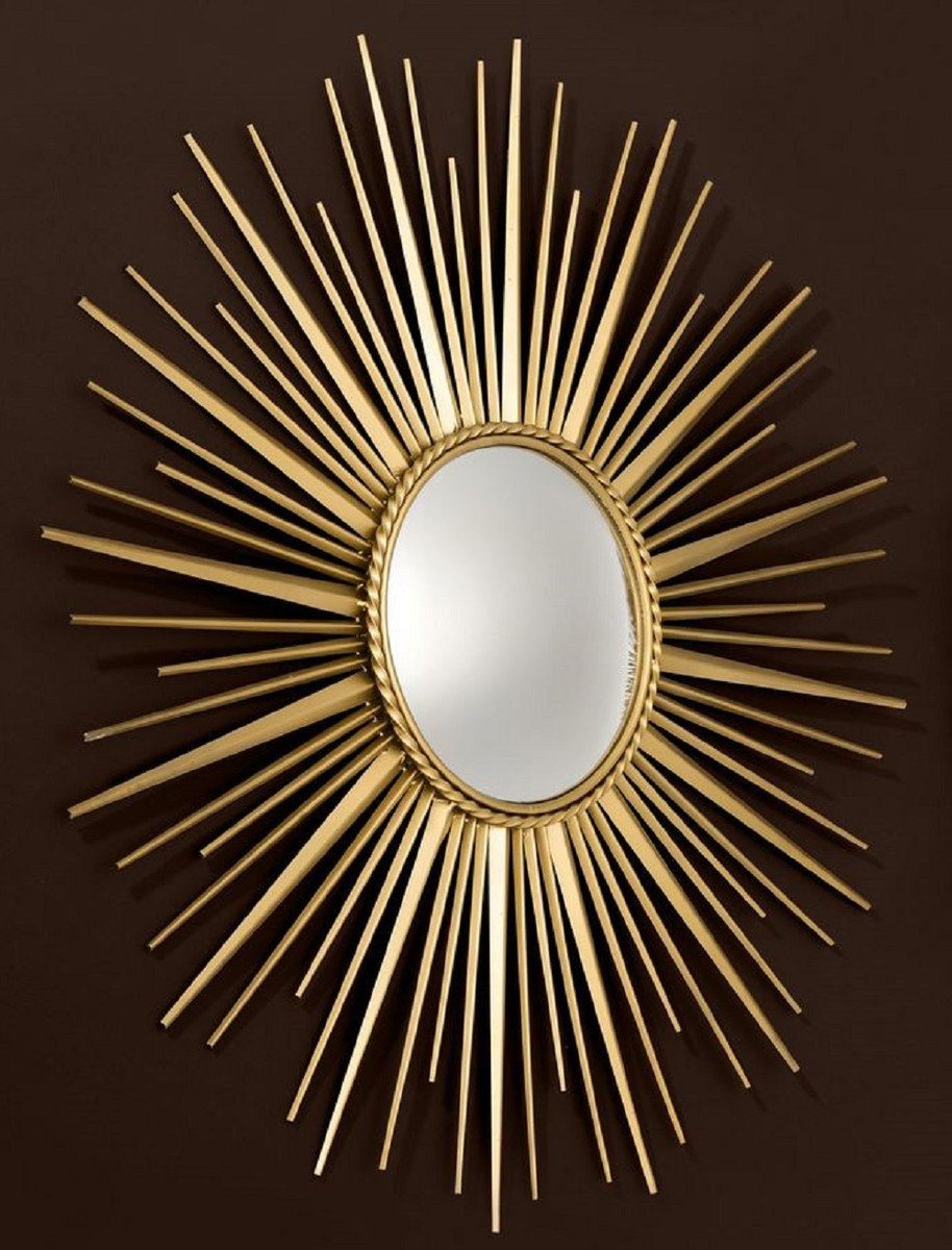 Spiegel Luxus Luxus Ø Gold Edelstahl Padrino Spiegel 96 Casa cm Wandspiegel mit Spiegelglas Qualität - - konvexem Antik