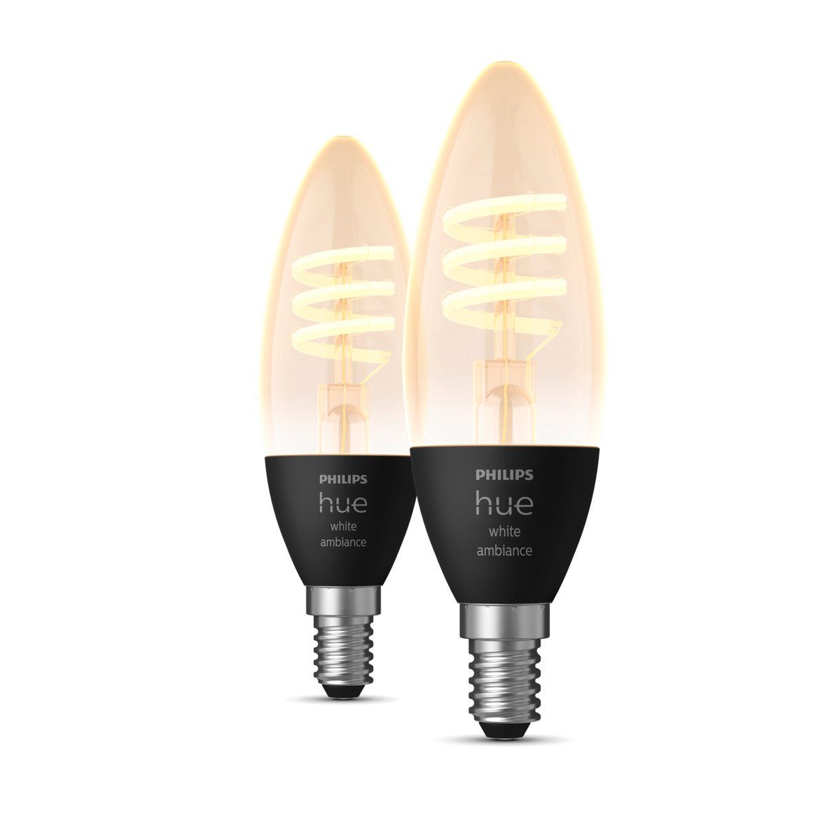 Philips Hue LED-Leuchtmittel E14 LED Leuchtmittel Doppelpack 350lm, E14, Warmweiß