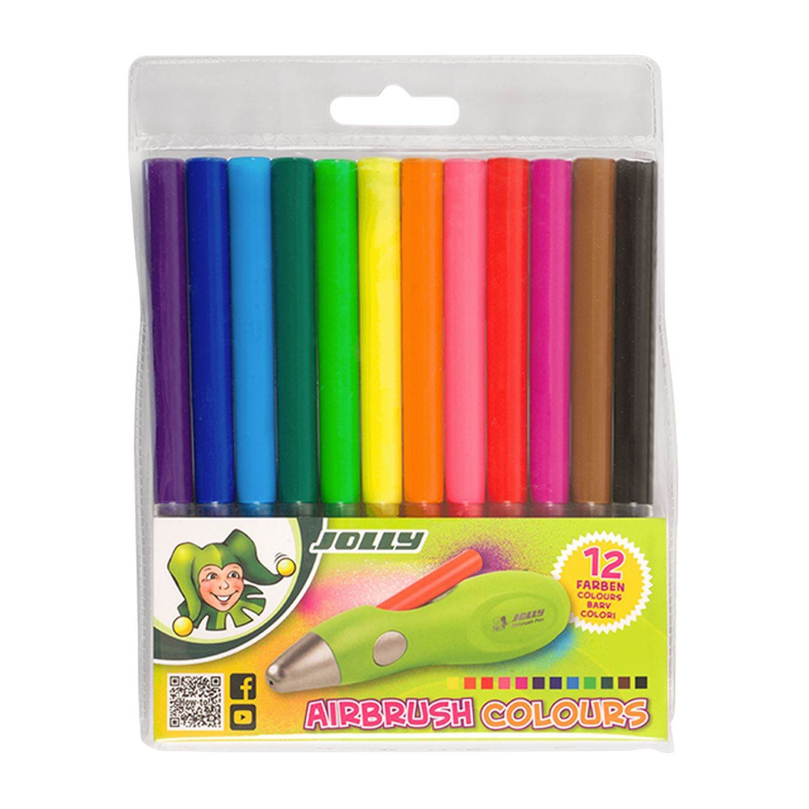 JOLLY Kreativset Jolly Airbrush Nachfüller, (12-tlg), Nachfüll-Set