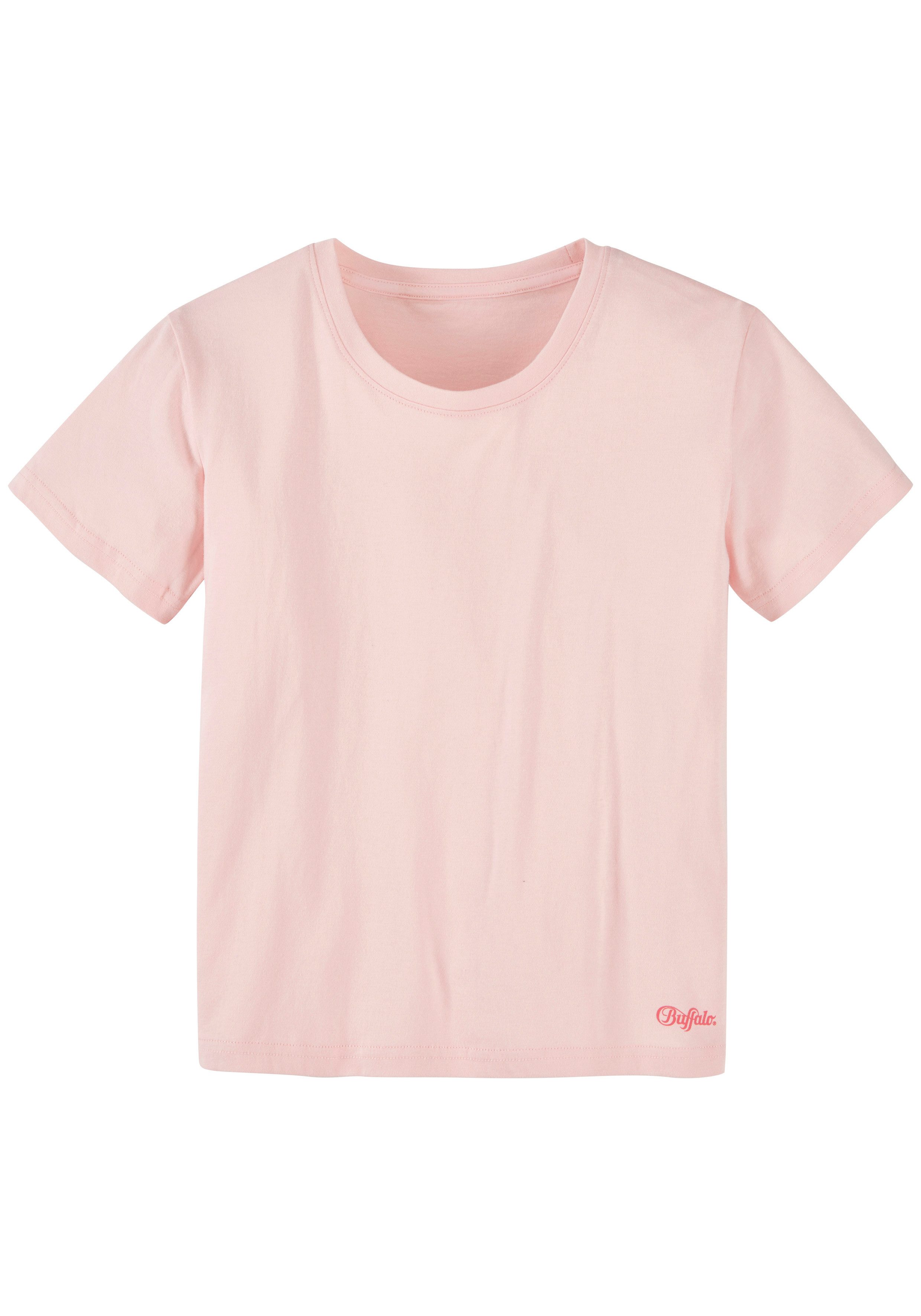 Buffalo Pyjama (2 tlg., 1 Stück) Mädchen - kurzer Schlafanzug mit karierter Hose