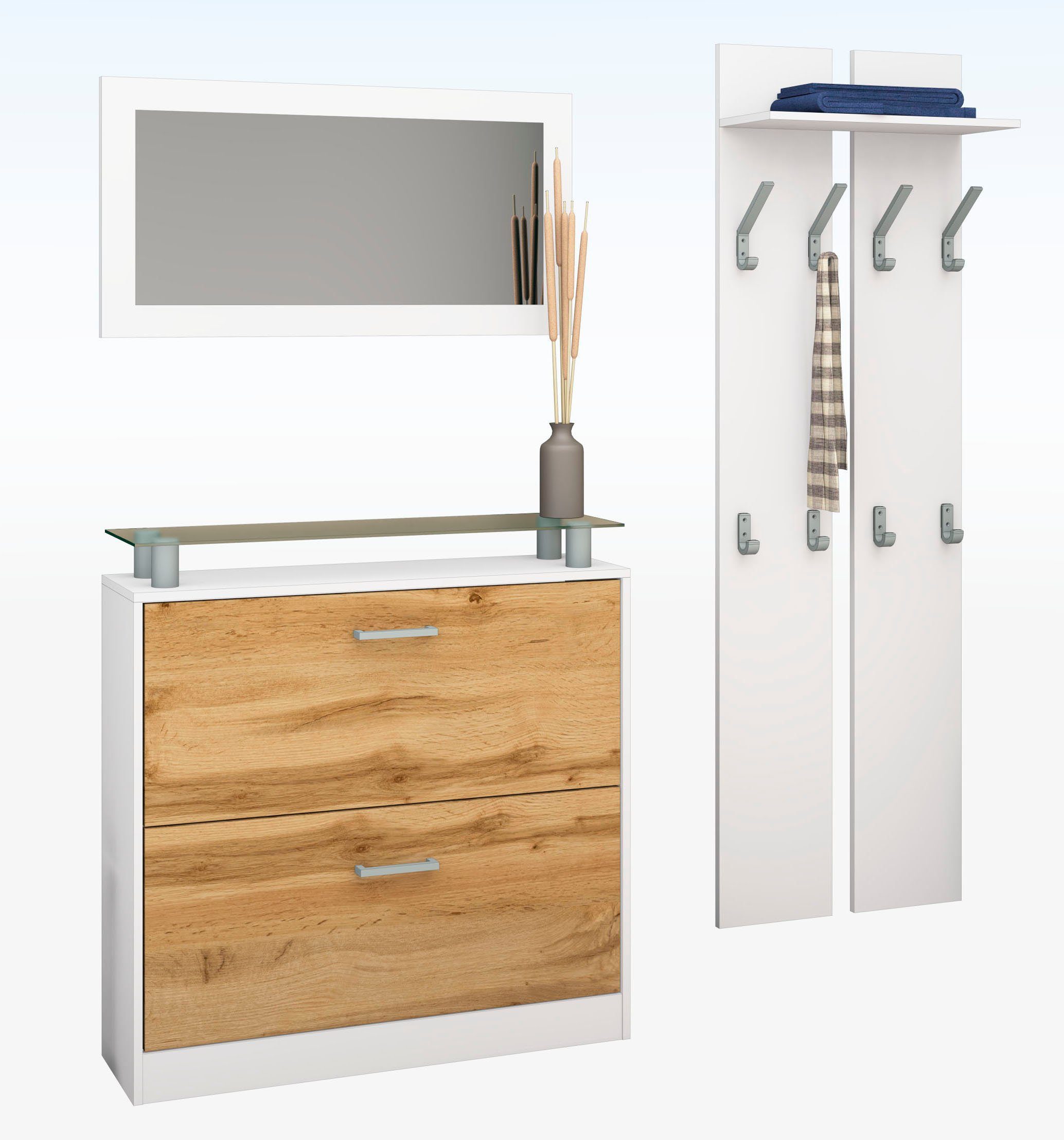 borchardt Möbel Шкафы-Set Finn, (Set, 3-St), mit Glasablage