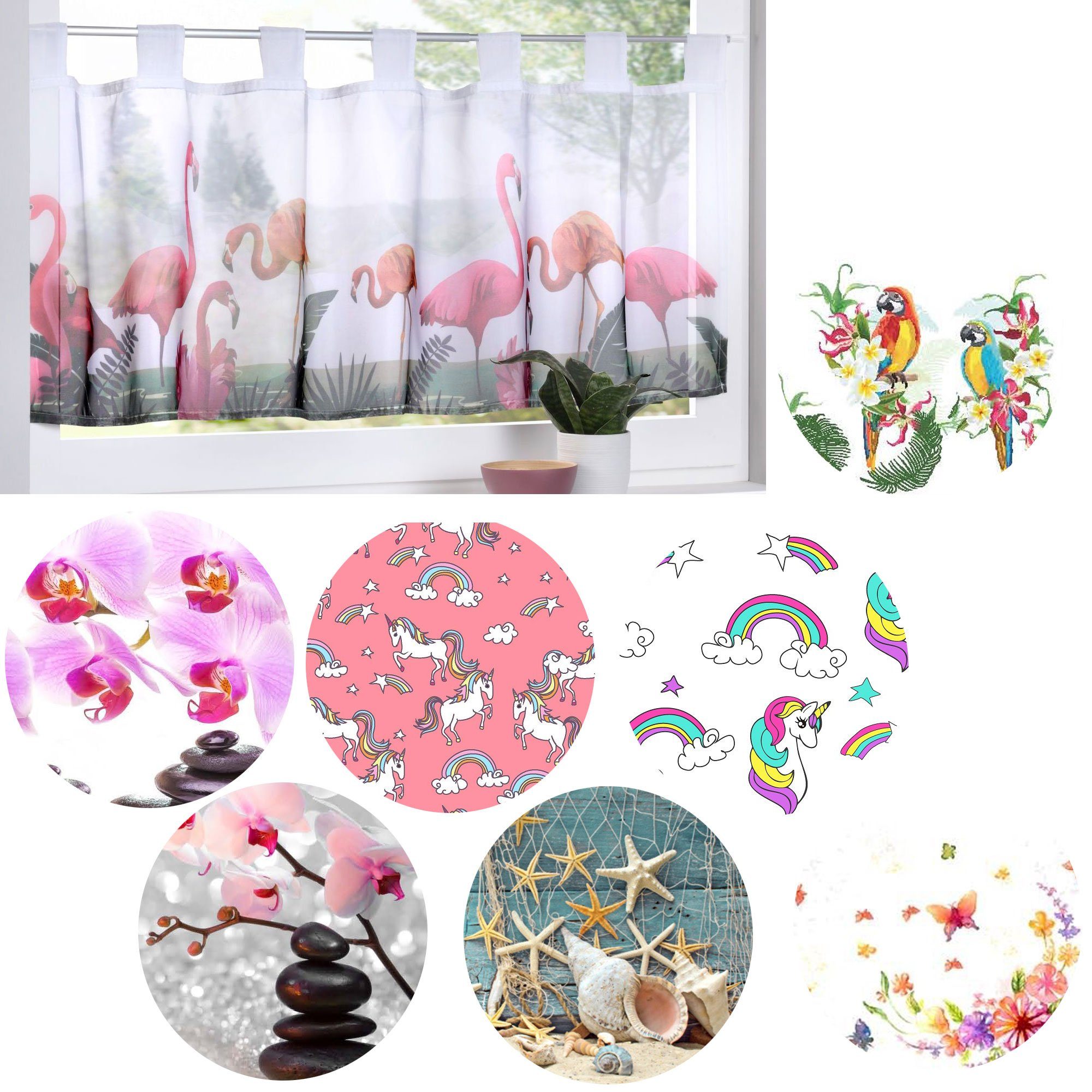 Gardinenbox Scheibengardine (1 St), Schlaufe, transparent, Voile Kurzgardin günstig online kaufen