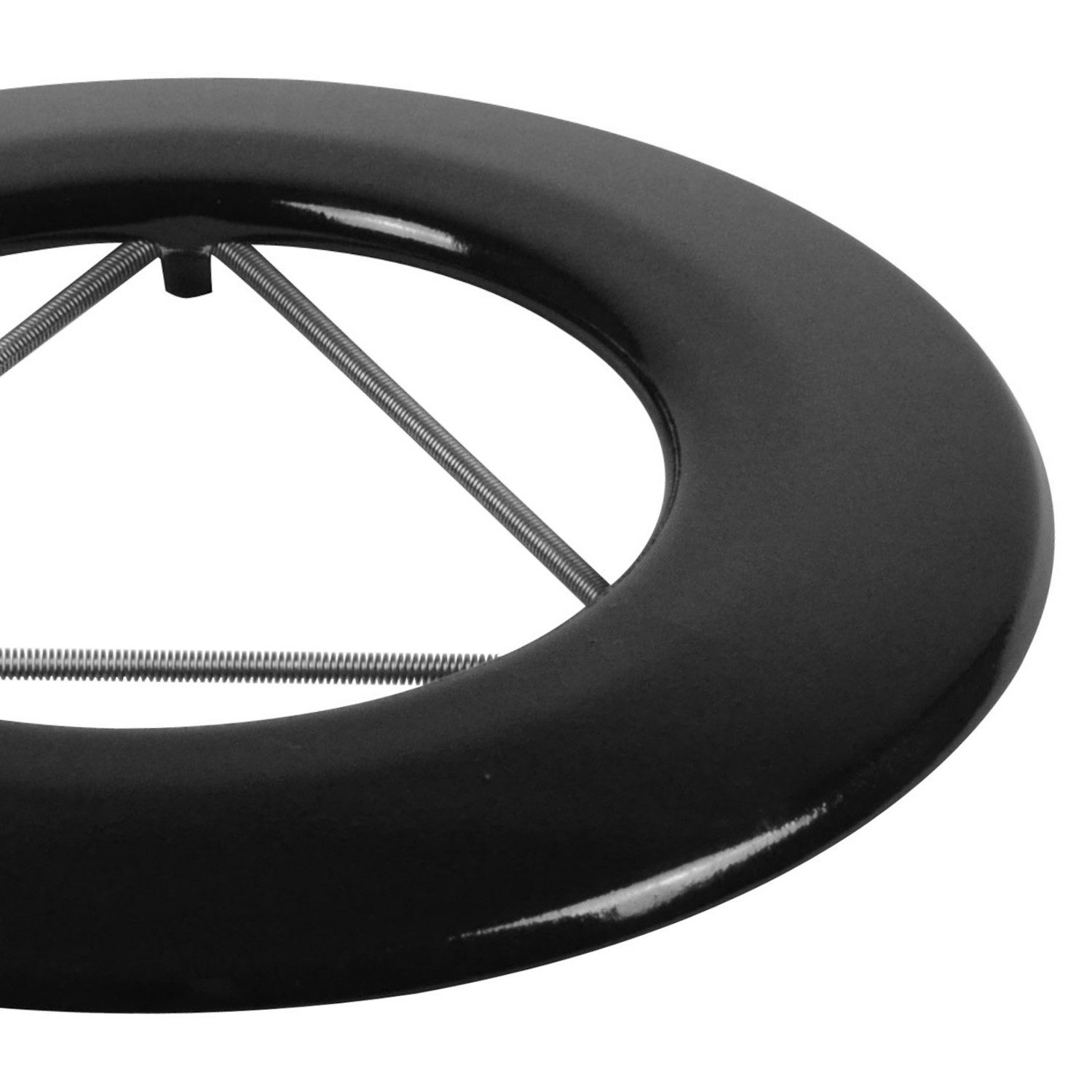 Raik Ofenrohr Raik Rauchrohr Ofenrohr Emaille 130mm - Wandrosette mit Feder Schwarz, Rosette