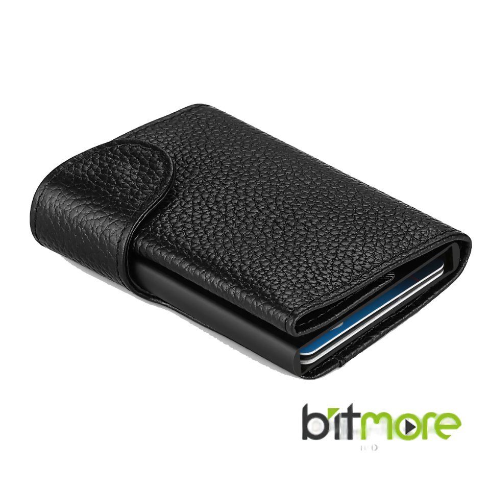 % aus (Radio echtem Brieftasche RFID-Diebstahl RFID-geschützt Bitmore Secure™ Leder, 100 Identification) ® italienischem Frequency