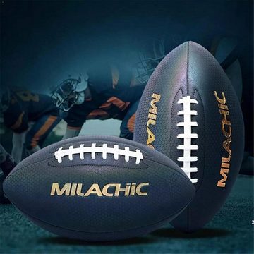yozhiqu Rugbyball Leuchtender, fluoreszierender, reflektierender Fußball, PU-Trainingsball nach amerikanischem Standard