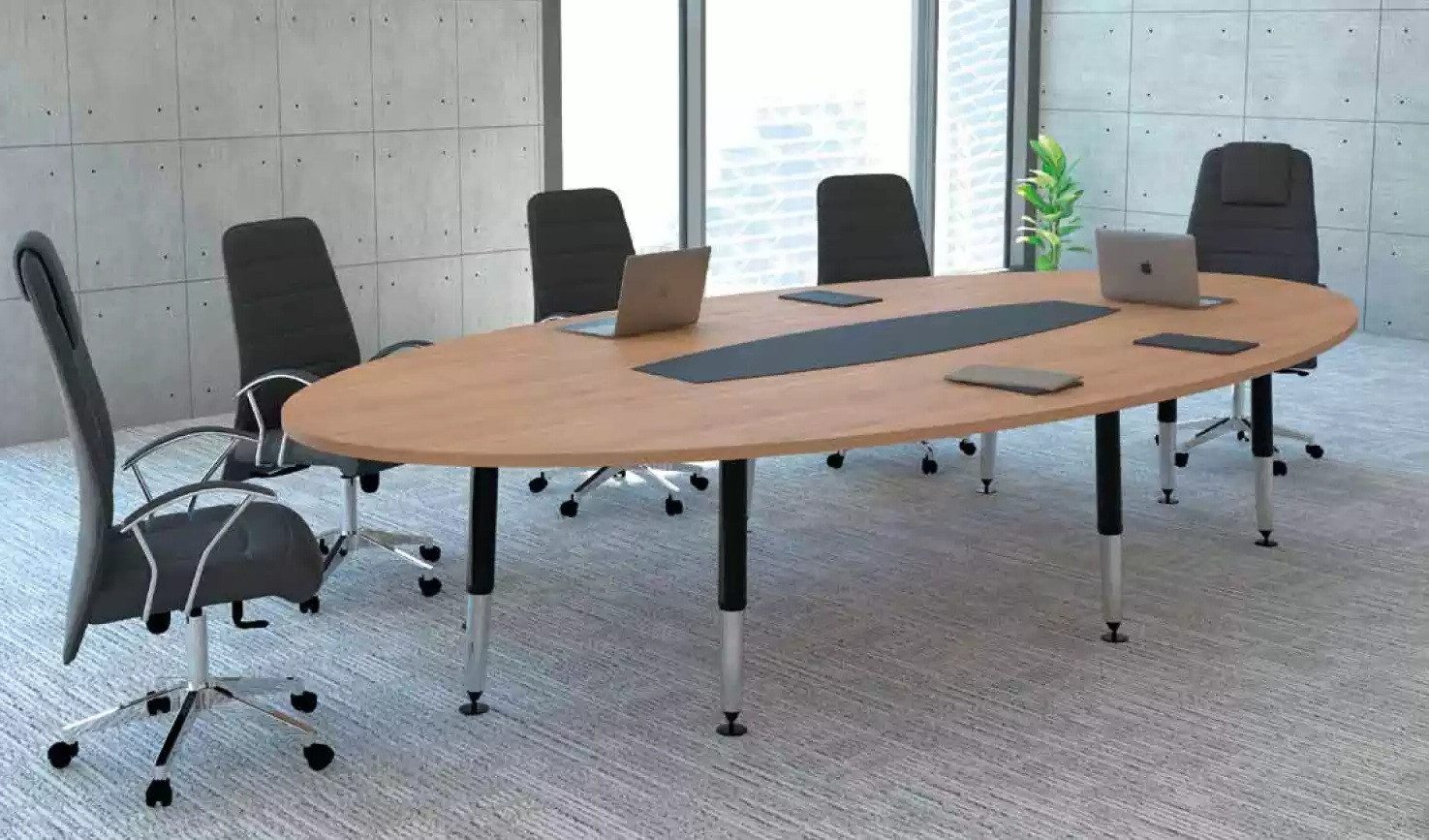 Xlmoebel Konferenztisch Eleganter Konferenztisch aus hochwertigem Holz für moderne Büros (Konferenztisch, 1-St., Konferenztisch), Hergestellt in Europa