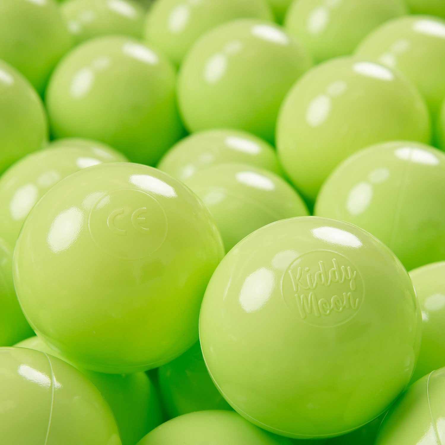 KiddyMoon Bällebad-Bälle ZK7 (Baby Plastikbälle Spielbälle, 50-St), Made in Europe