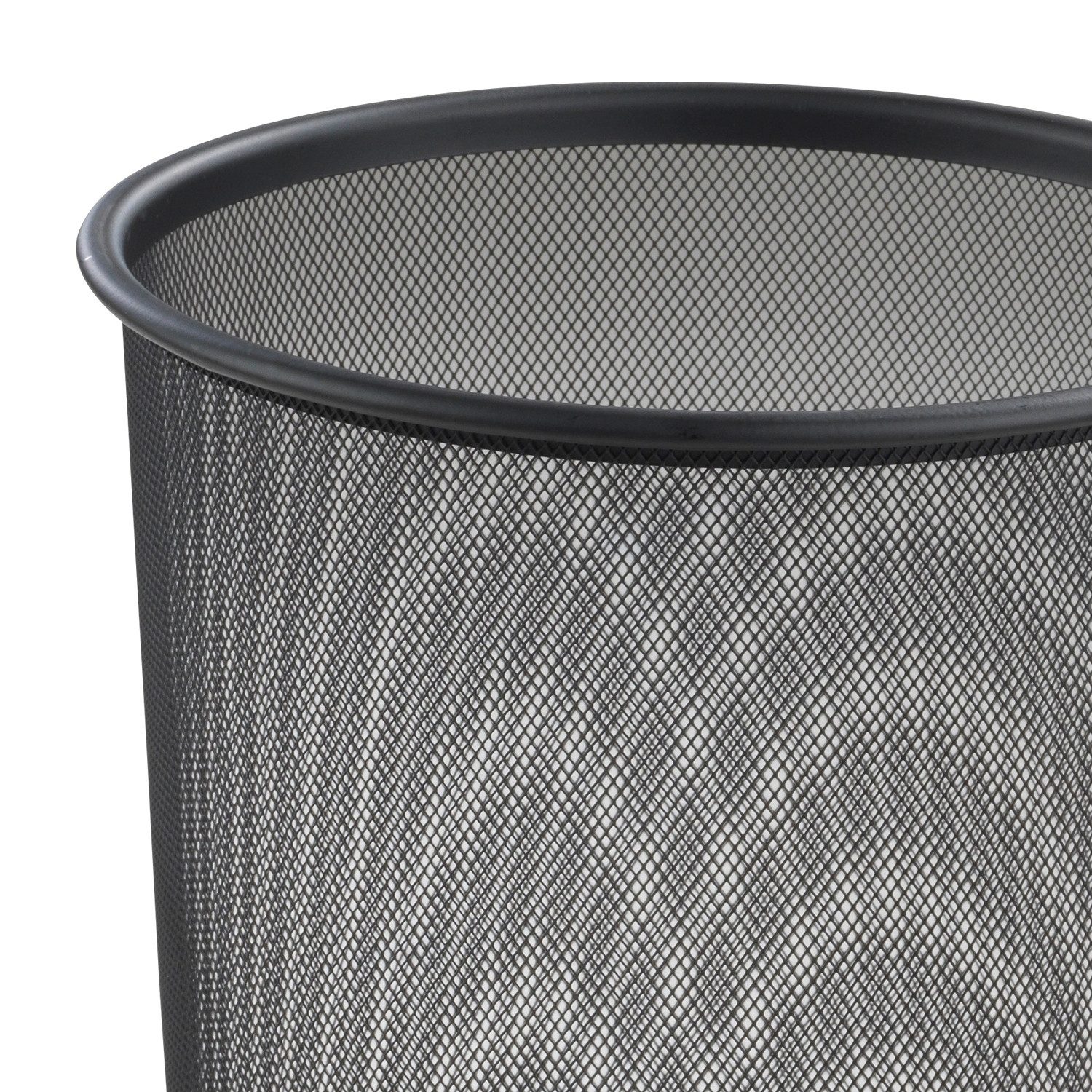 Home4You Papierkorb, 2er Set, Schwarz, Ø 29,5 cm, 20 Liter