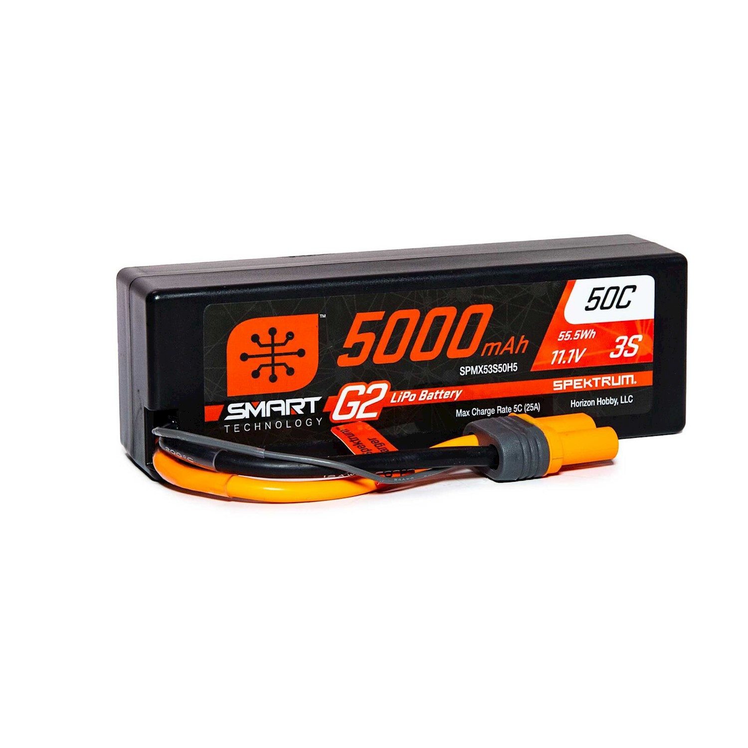 Spektrum Spektrum Lipo Akku 5000mAh 3S 11,1V Smart G2 50C Hard Case IC5 RC-Ladegerät
