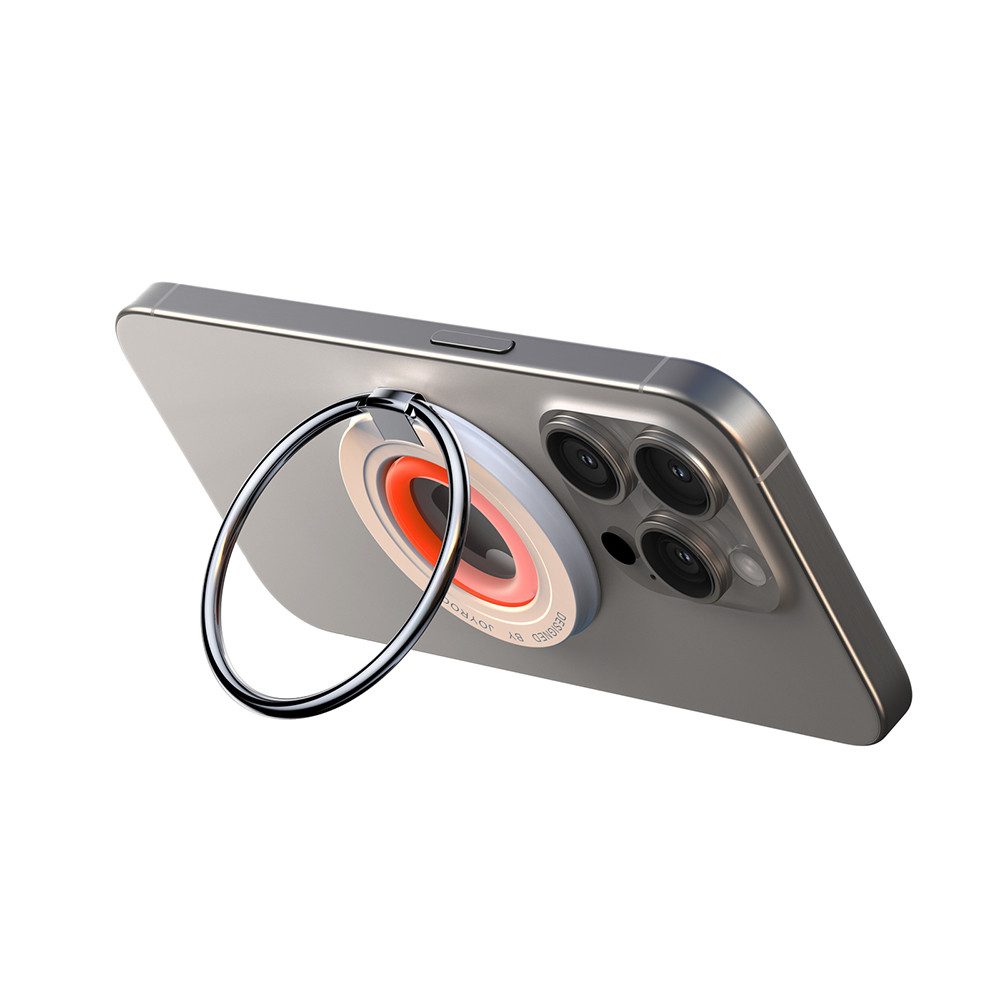 JOYROOM Handy-Halterung Magnetring Fingerhalter Smartphoneständer, (bis 7.0 Zoll, Spar-Set, 1-tlg., bis 7 Zoll magnetisch, MagSafe-Magnetring, Fingerhalter, klappbarer Ständer)