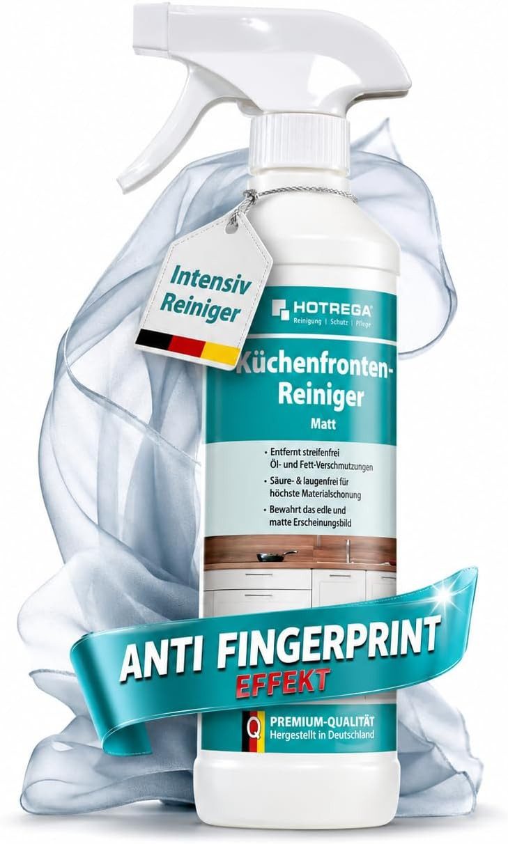 HOTREGA® Küchenfronten Reiniger matt Küchenreiniger streifenfrei 500ml Küchenreiniger