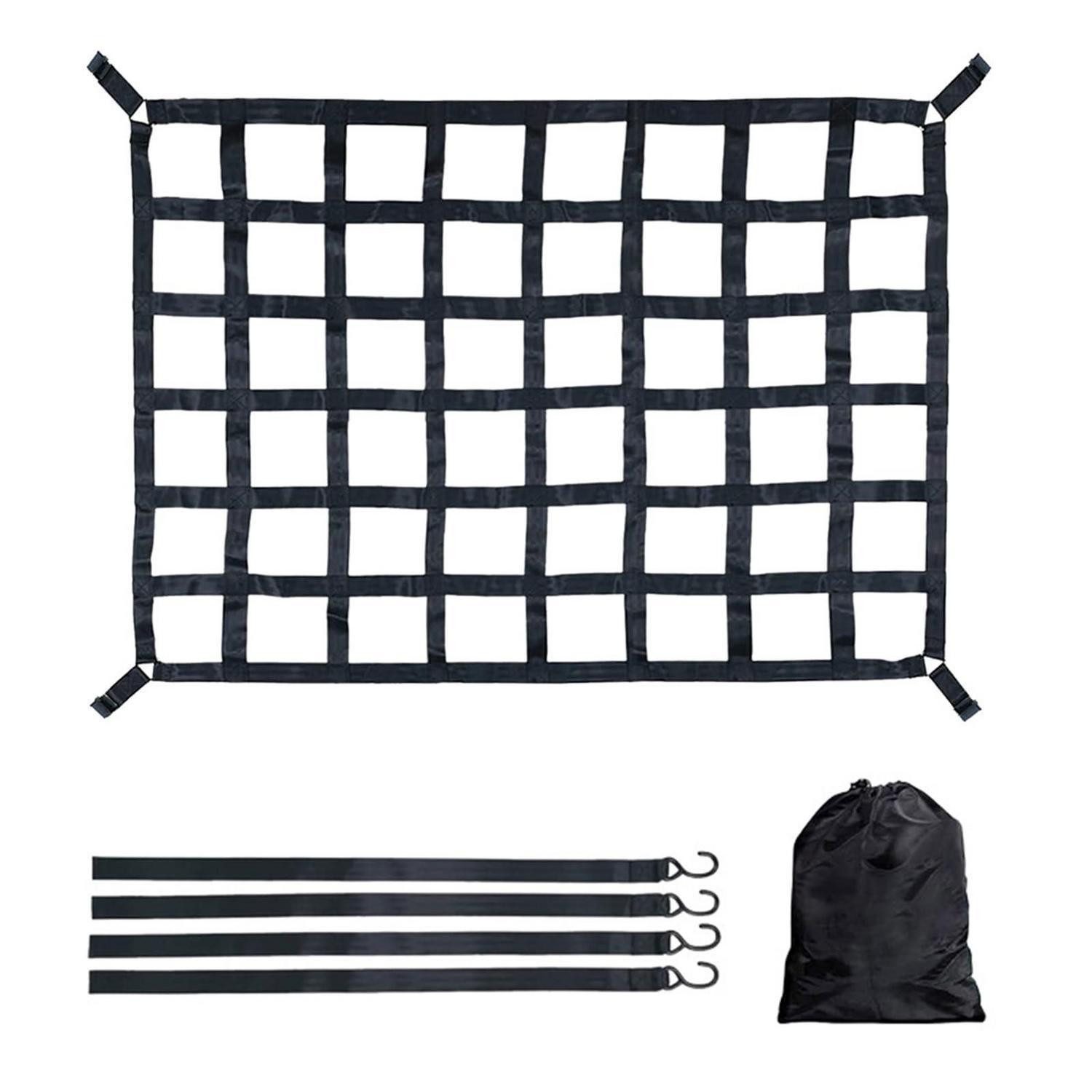 LuxusKollektion Anhängernetz Frachtnetz 127x106cm Gepäcknetz Ladenetz Pickup Anhänger S, BxL: 1.06x1.27 m, (1-St)