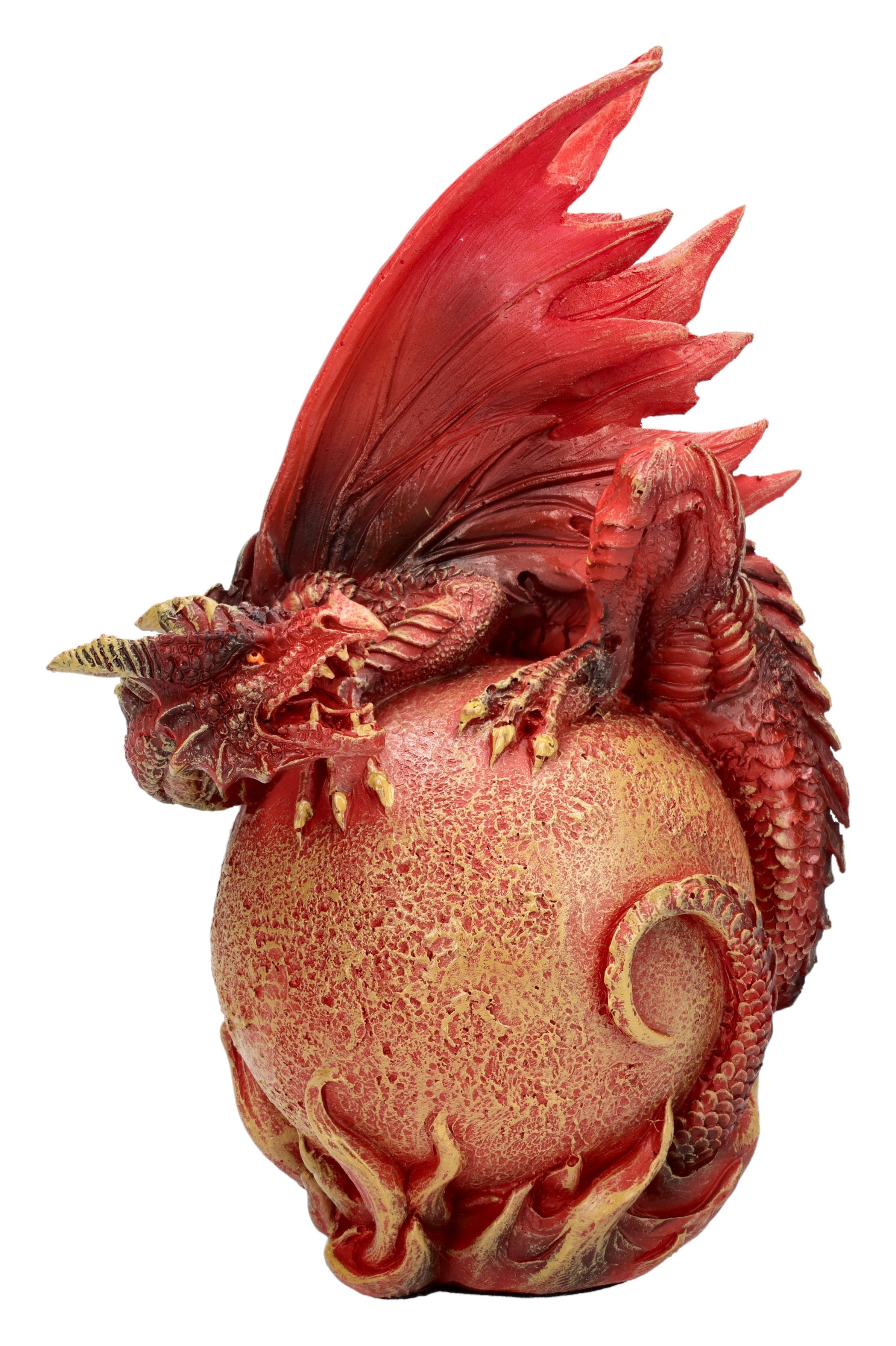 Figuren Shop GmbH Fantasy-Figur Planeten Drache Mars Figur – Feuerdrache Fantasy Statue 14.5 cm Deko